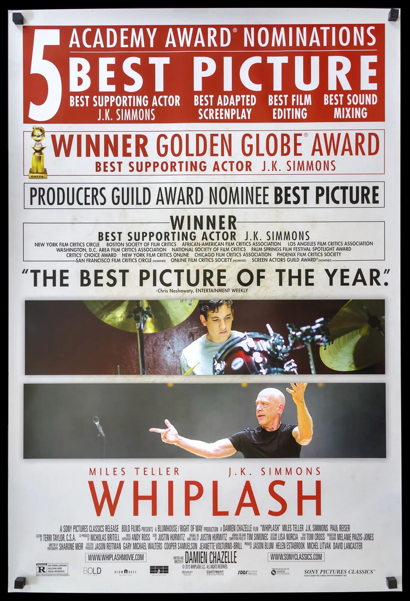 Whiplash (2014) original movie poster for sale at Originalfilmart