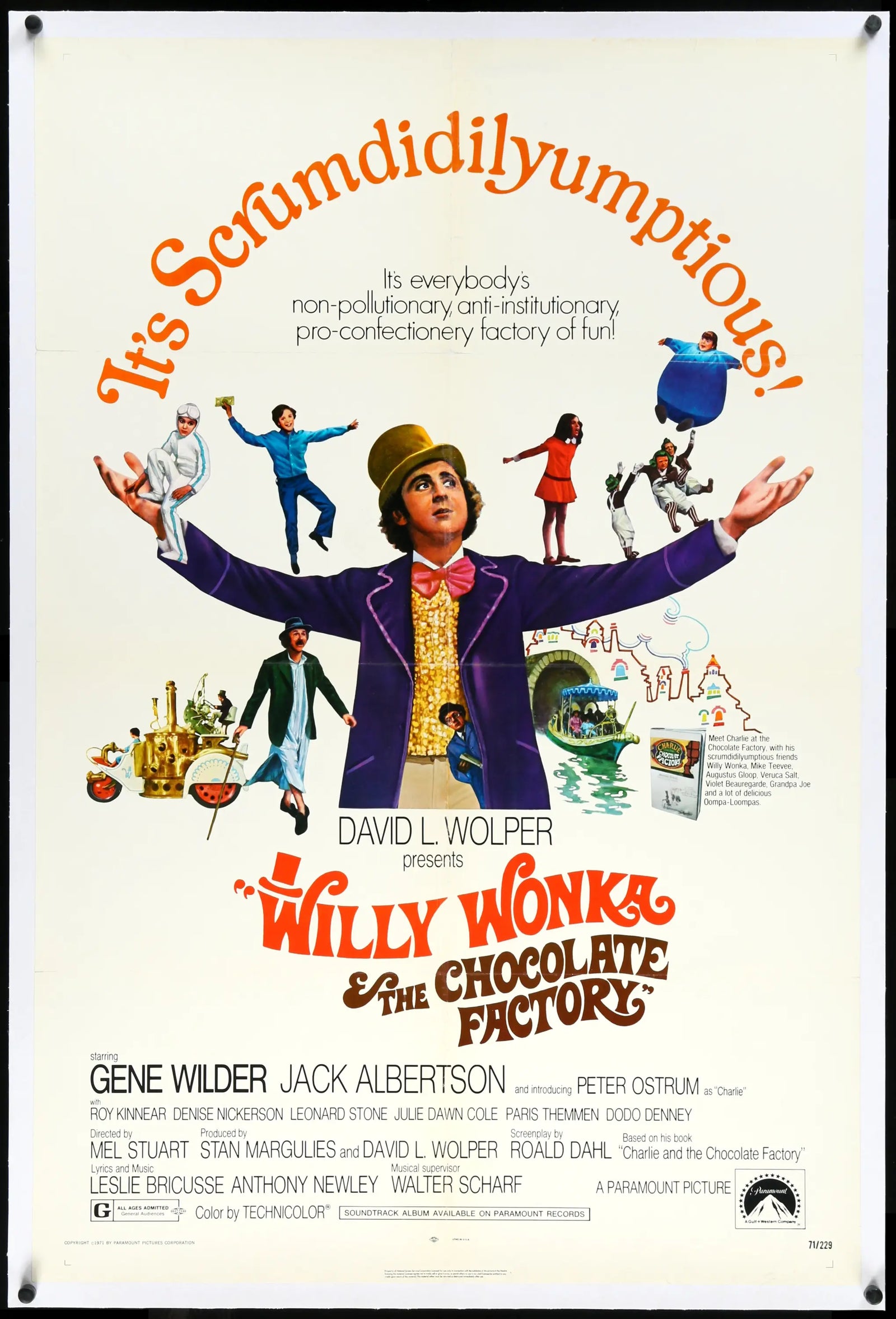 Willy Wonka and the Chocolate Factory (1971) original movie poster for sale at Originalfilmart