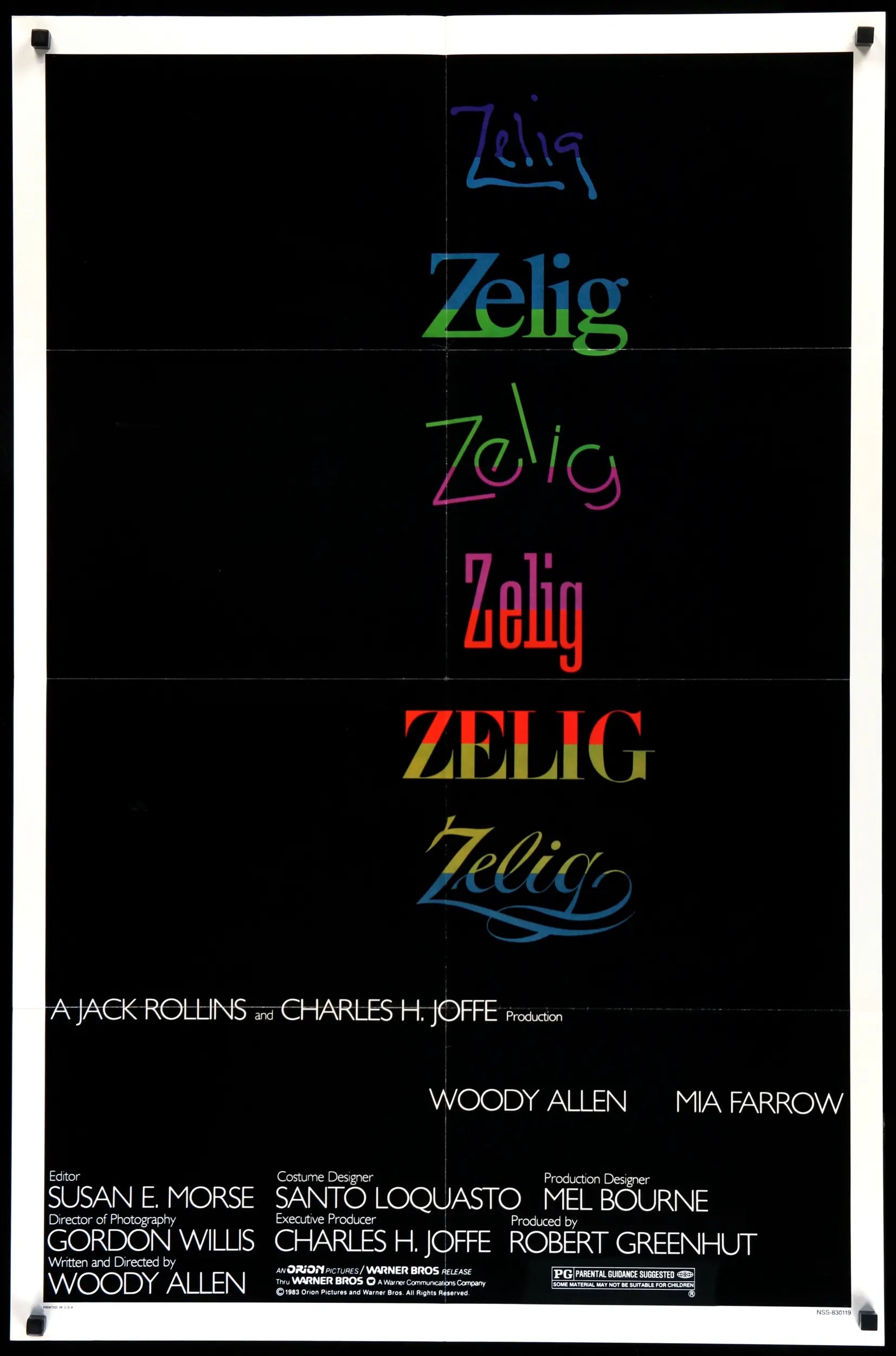 Zelig (1983) original movie poster for sale at Originalfilmart