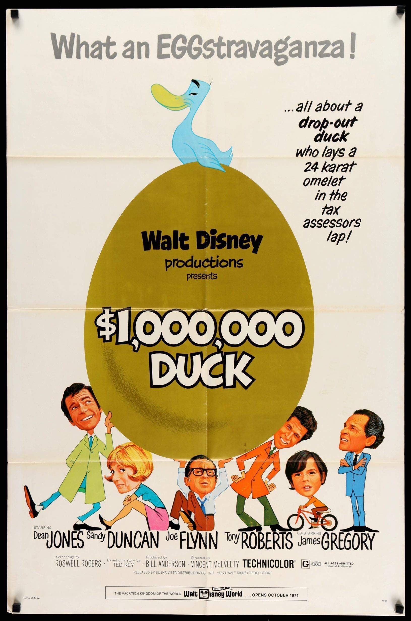 $1,000,000 Duck (1971) original movie poster for sale at Originalfilmart