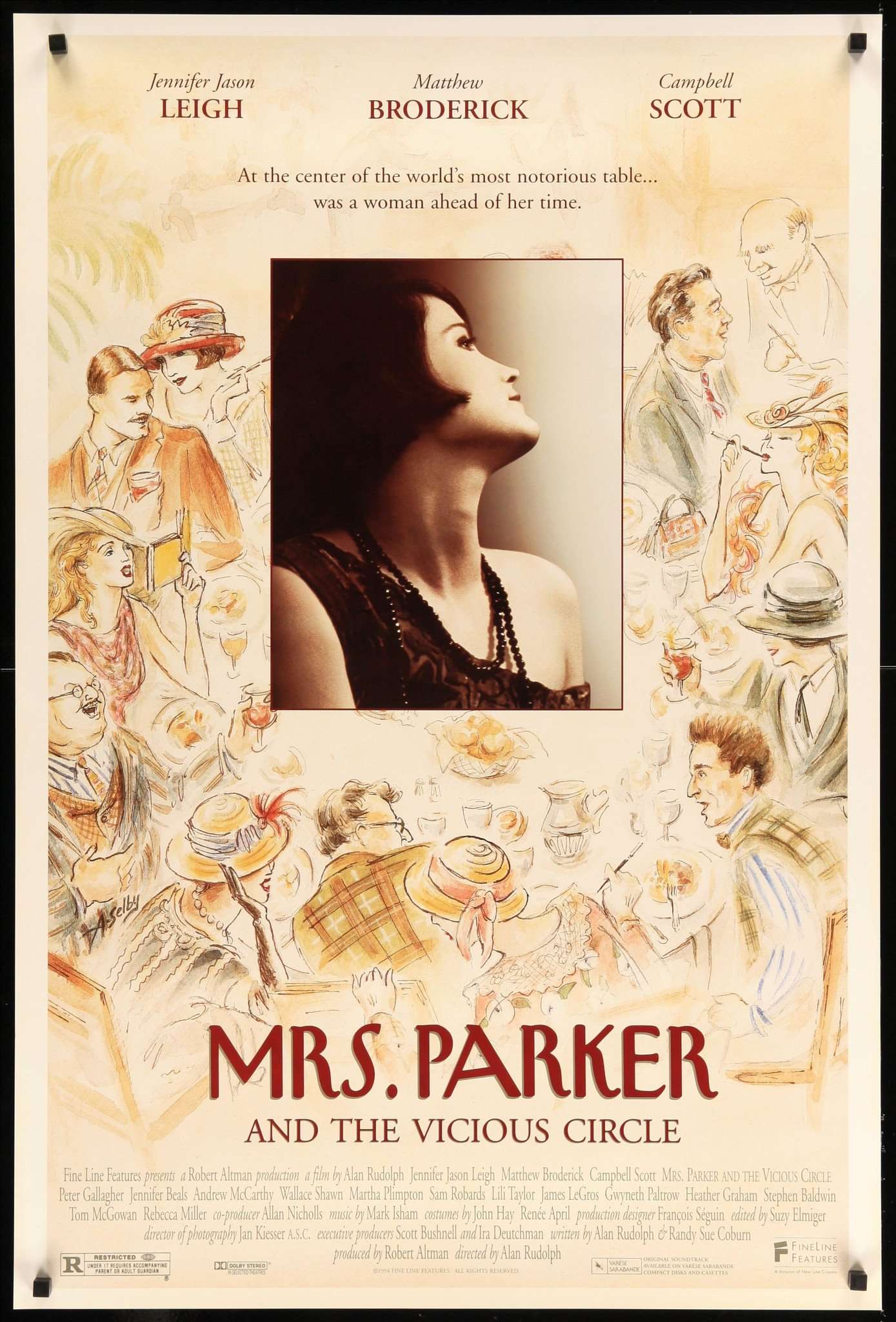 Mrs. Parker and the Vicious Circle (1994) original movie poster for sale at Originalfilmart