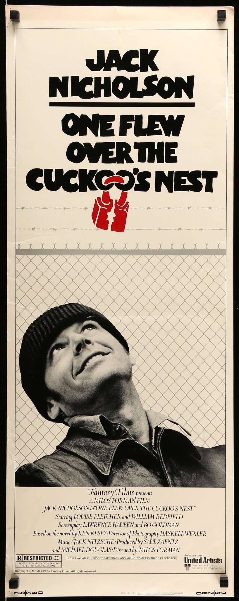 One Flew Over the Cuckoo's Nest (1975) original movie poster for sale at Originalfilmart
