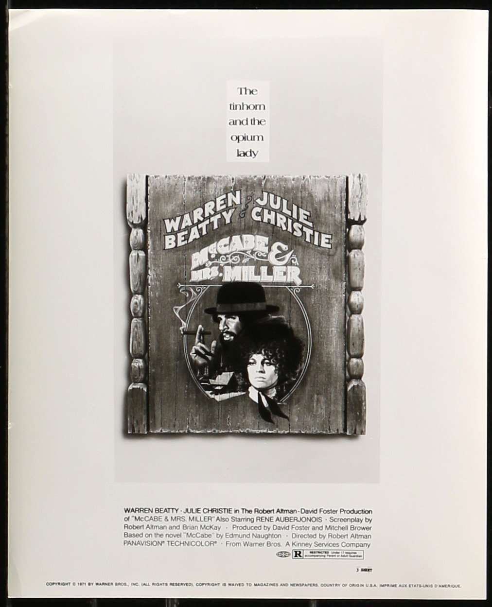 McCabe & Mrs. Miller (1971) Movie Still Prints - Set of 4 original movie poster for sale at Originalfilmart