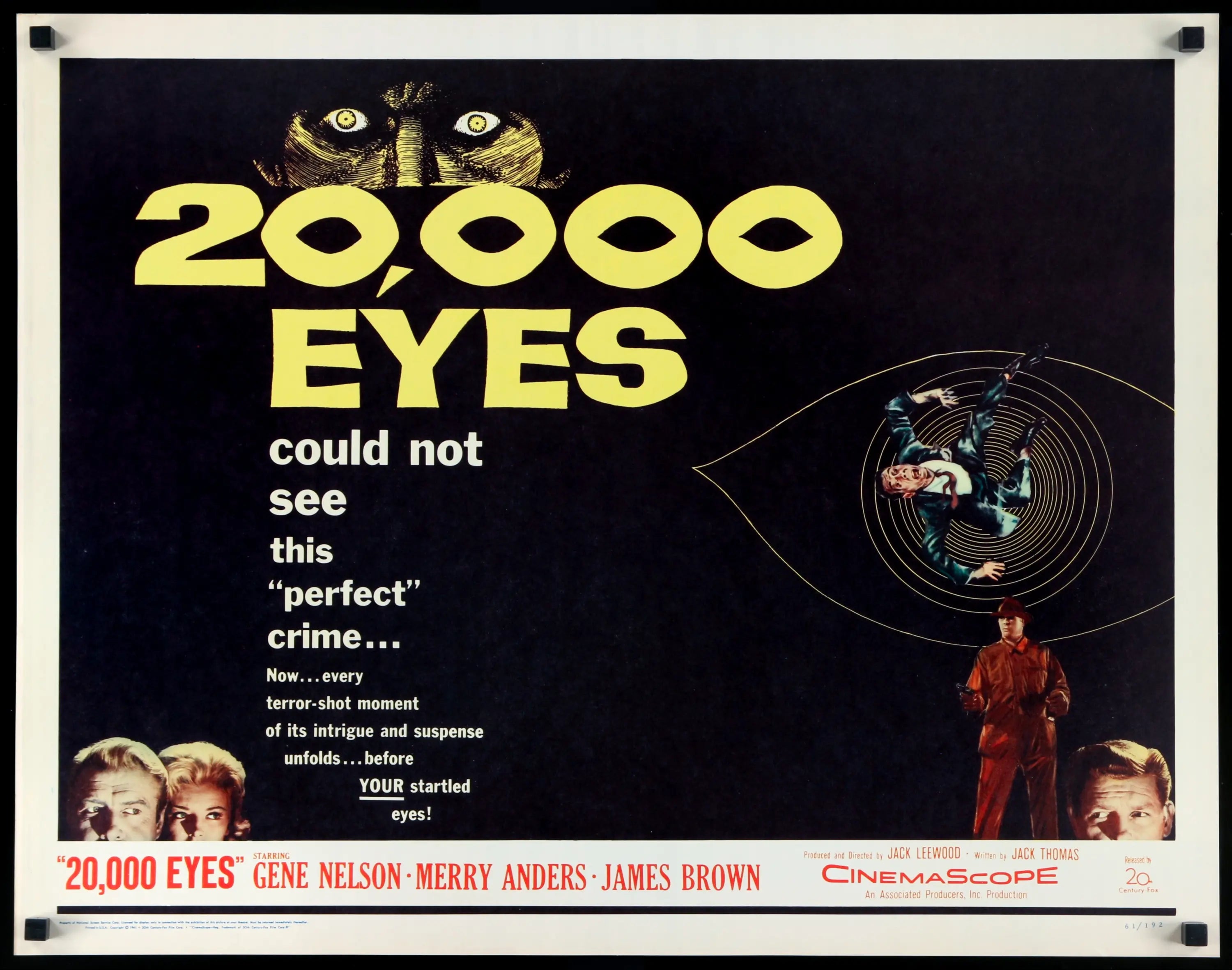 20,000 Eyes (1961) original movie poster for sale at Originalfilmart