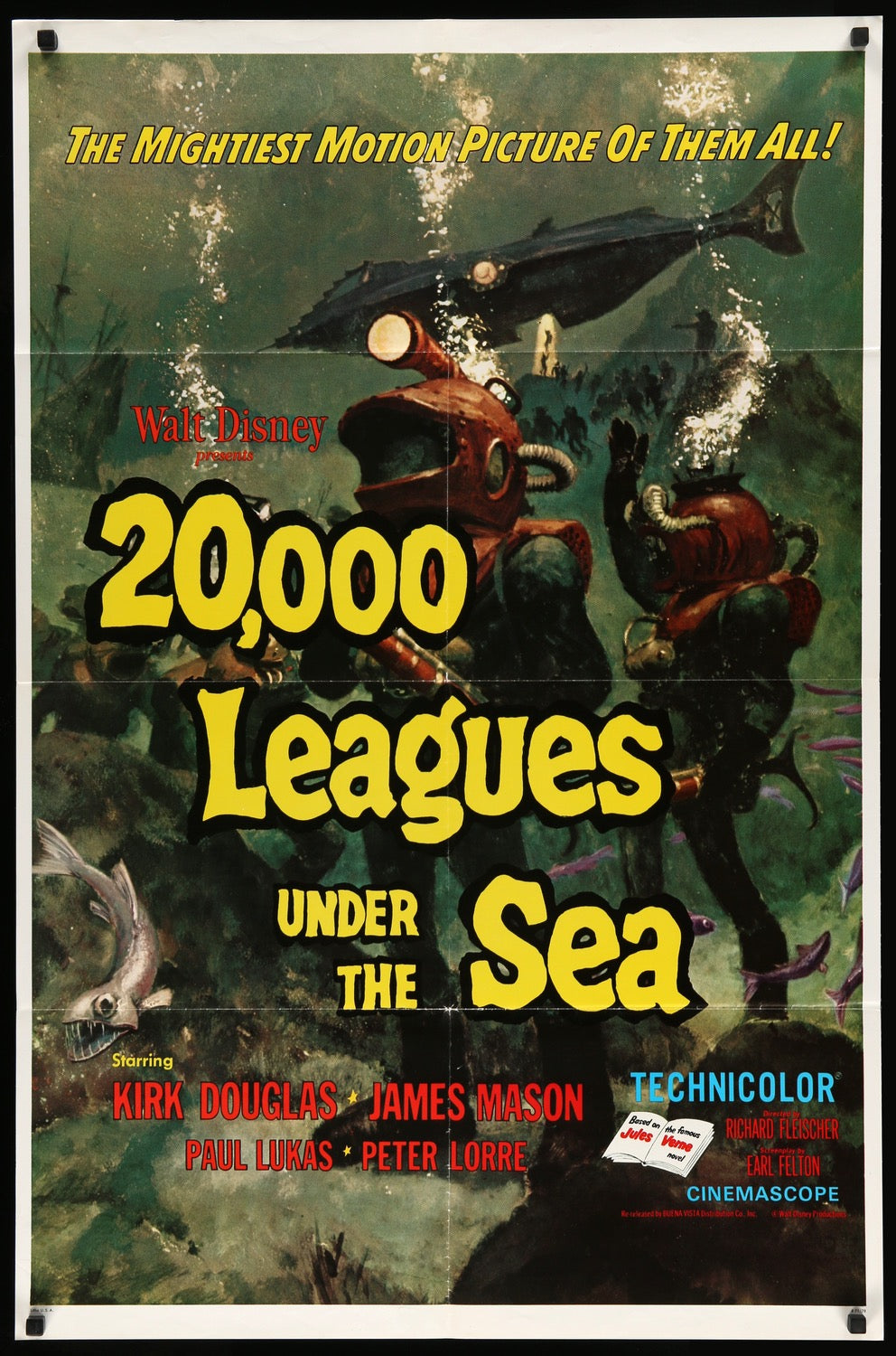20,000 Leagues Under The Sea (1955) original movie poster for sale at Originalfilmart