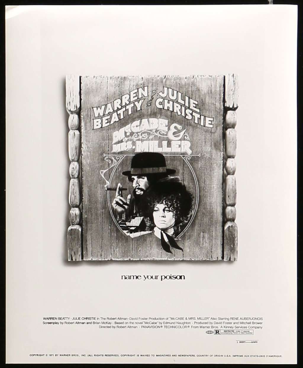 McCabe & Mrs. Miller (1971) Movie Still Prints - Set of 4 original movie poster for sale at Originalfilmart