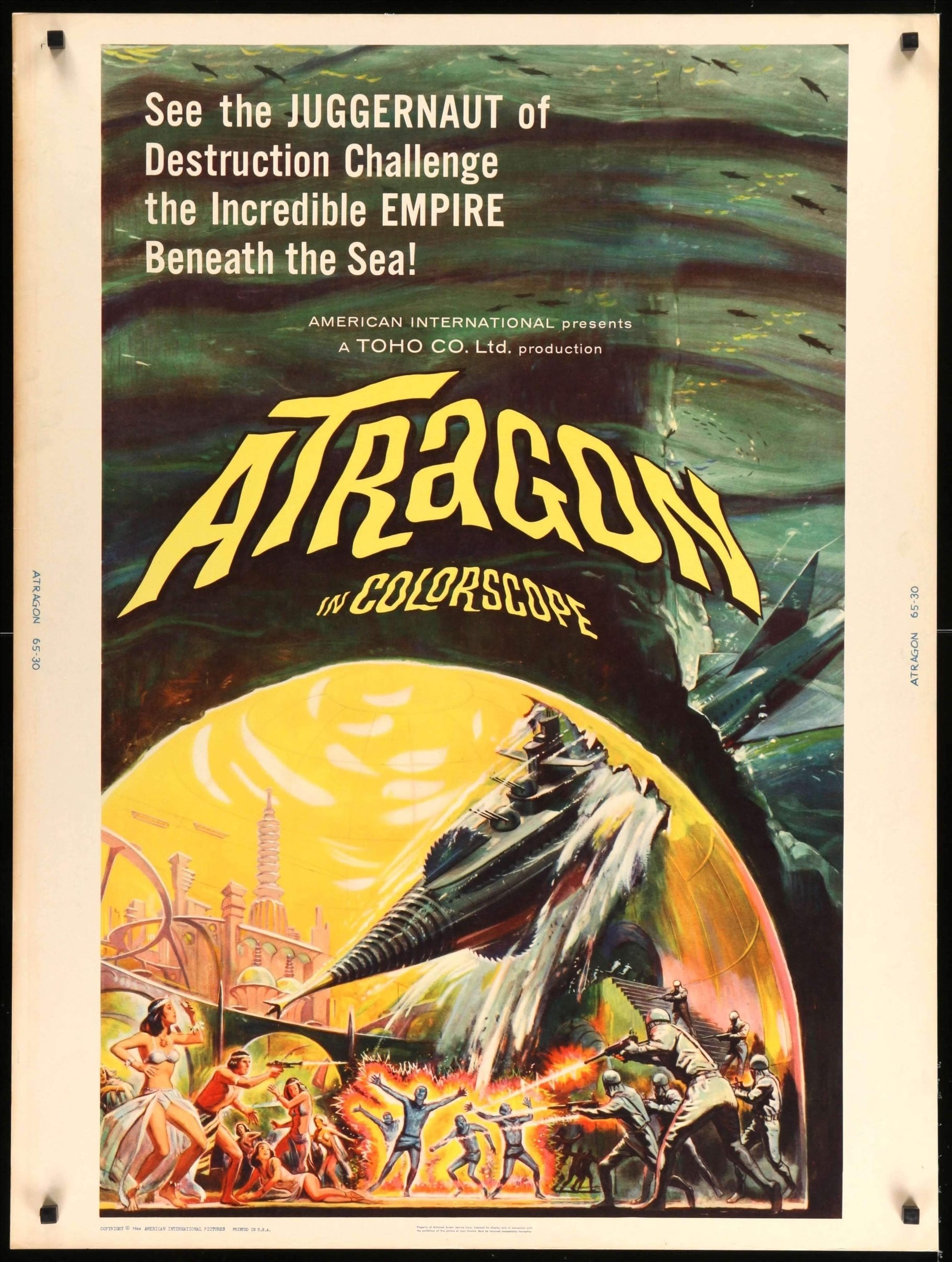 Atragon (1963) original movie poster for sale at Originalfilmart