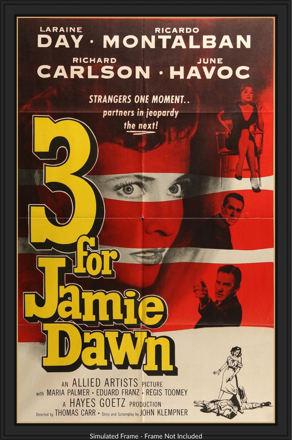 Three For Jamie Dawn (1956) original movie poster for sale at Originalfilmart