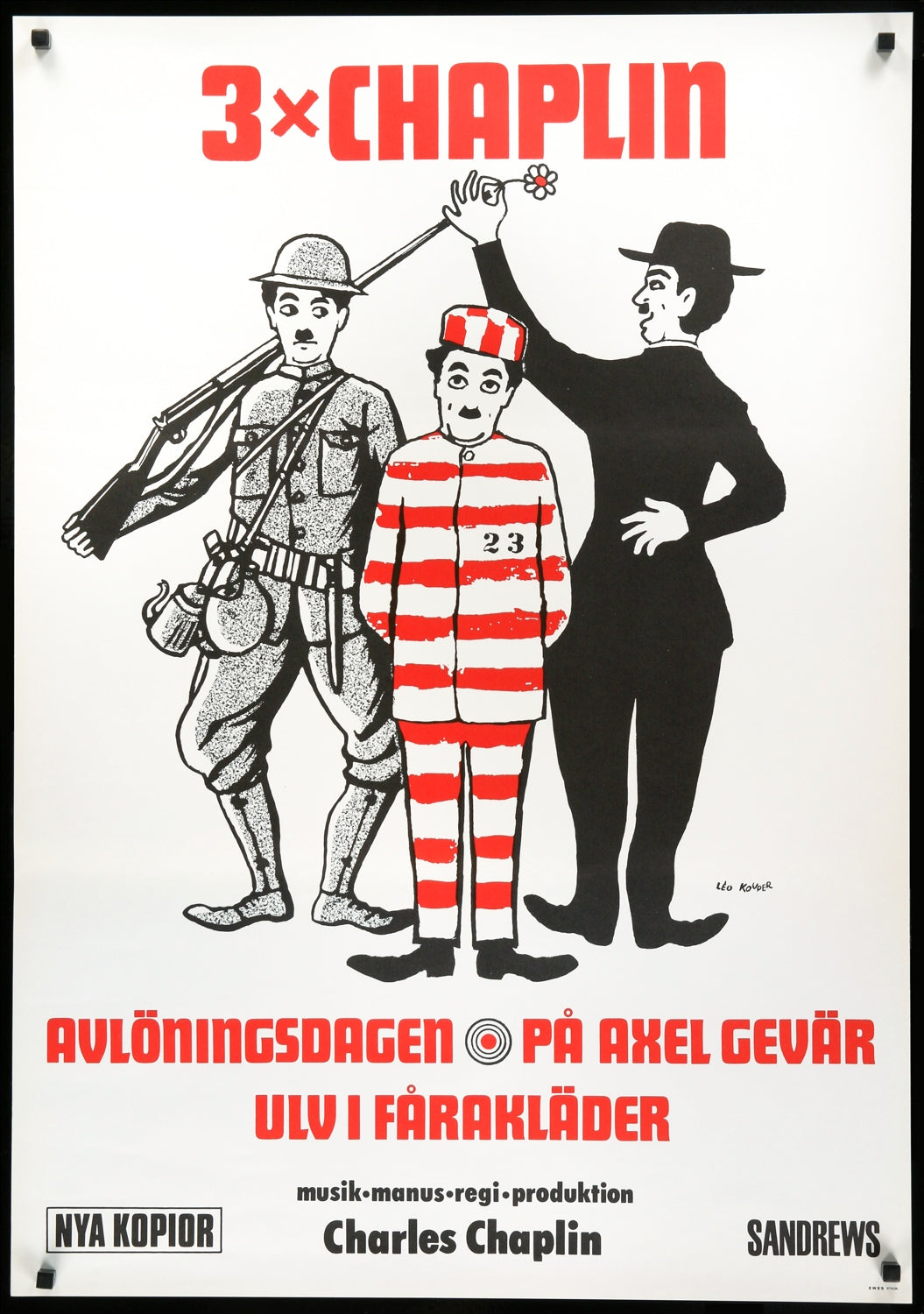 3 x Chaplin (1972) original movie poster for sale at Originalfilmart