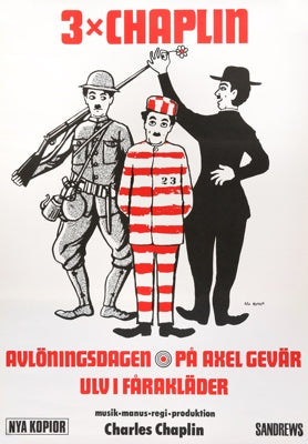 3 x Chaplin (1972) original movie poster for sale at Originalfilmart