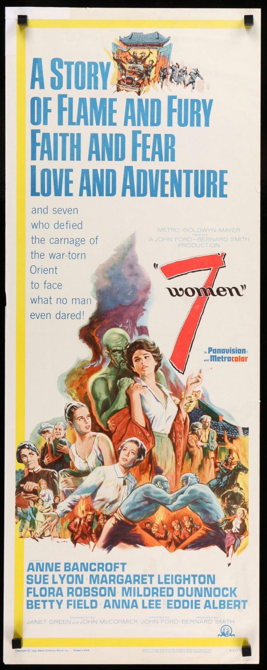 7 Women (1966) original movie poster for sale at Originalfilmart