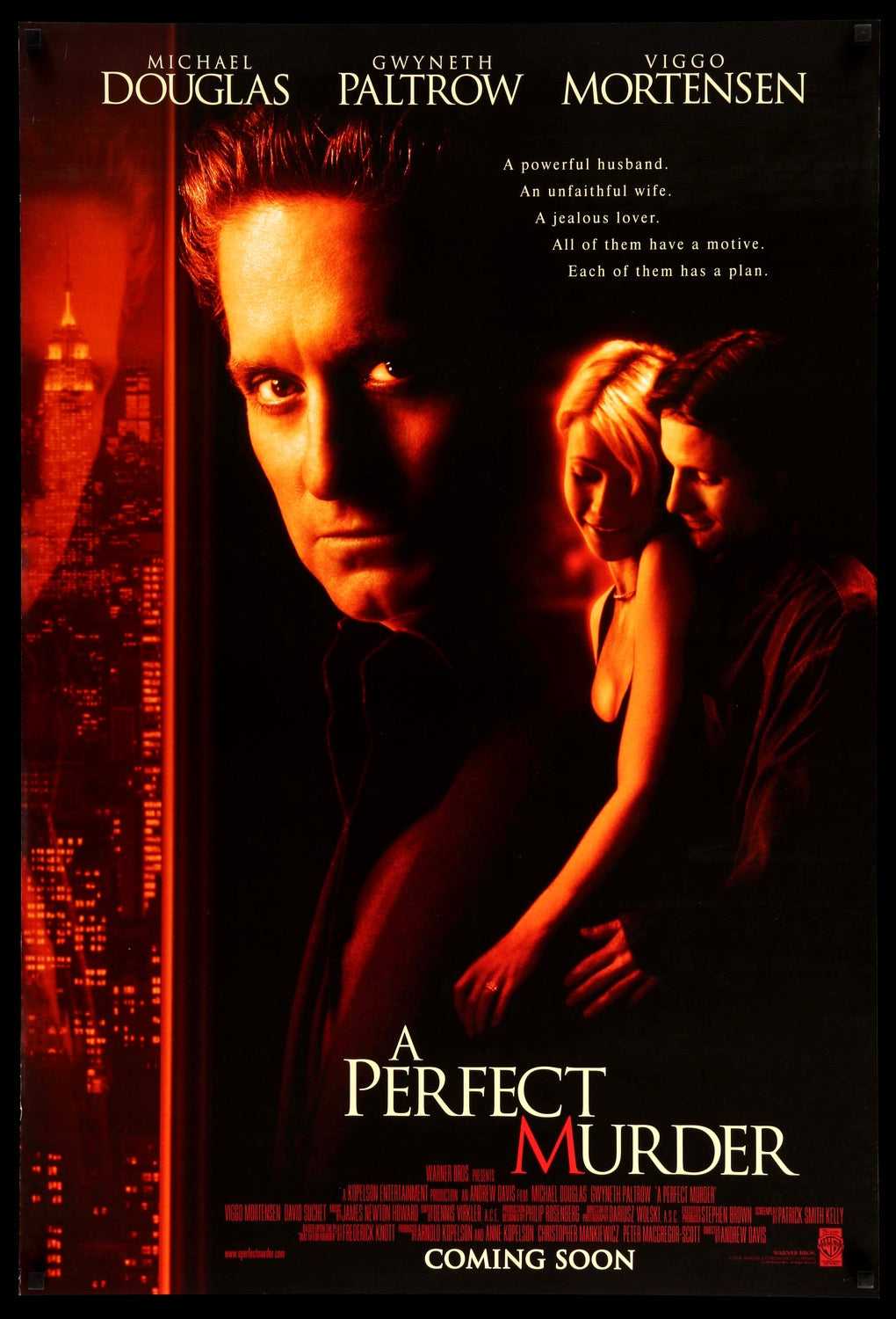Perfect Murder (1998) original movie poster for sale at Originalfilmart