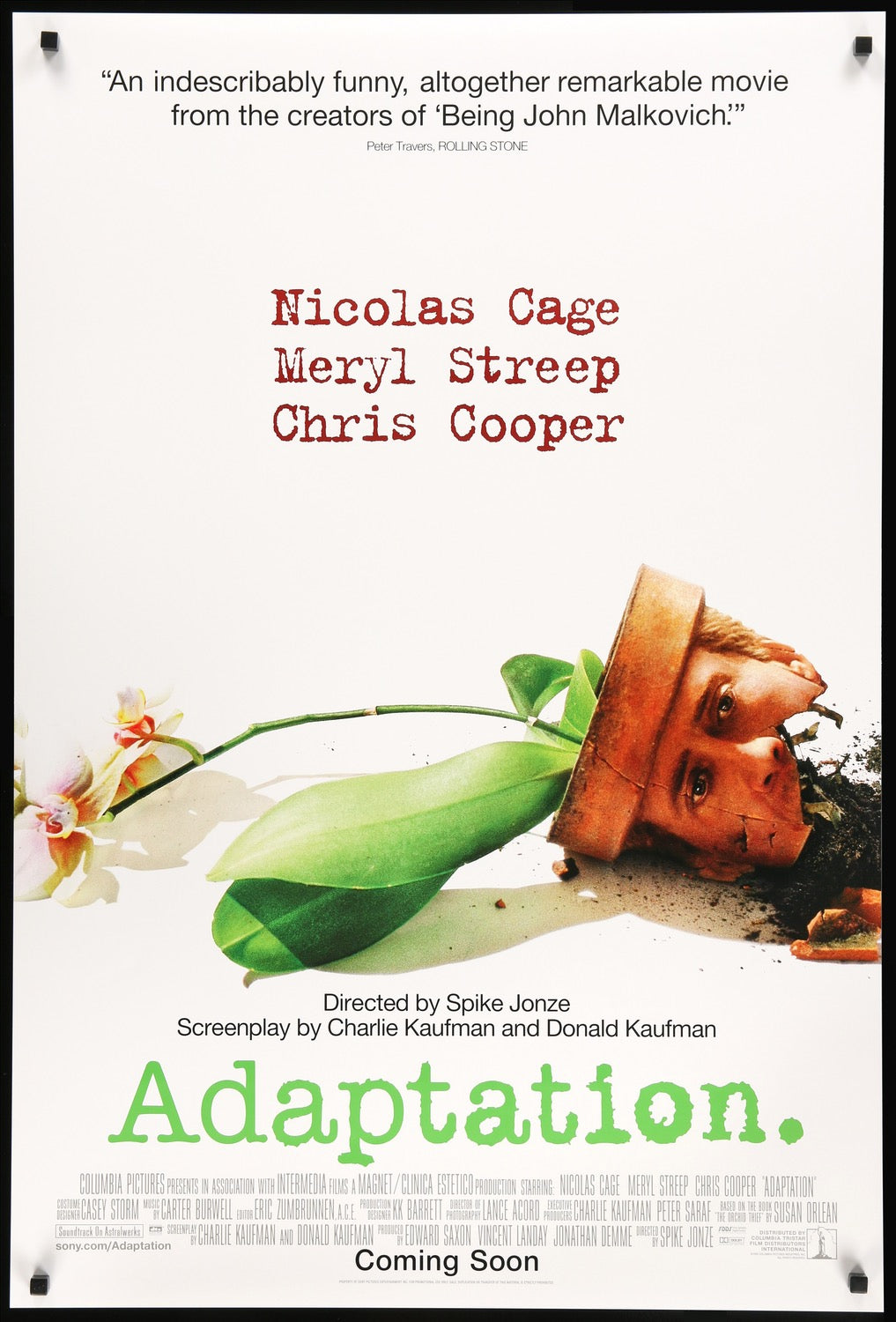 Adaptation (2002) original movie poster for sale at Originalfilmart