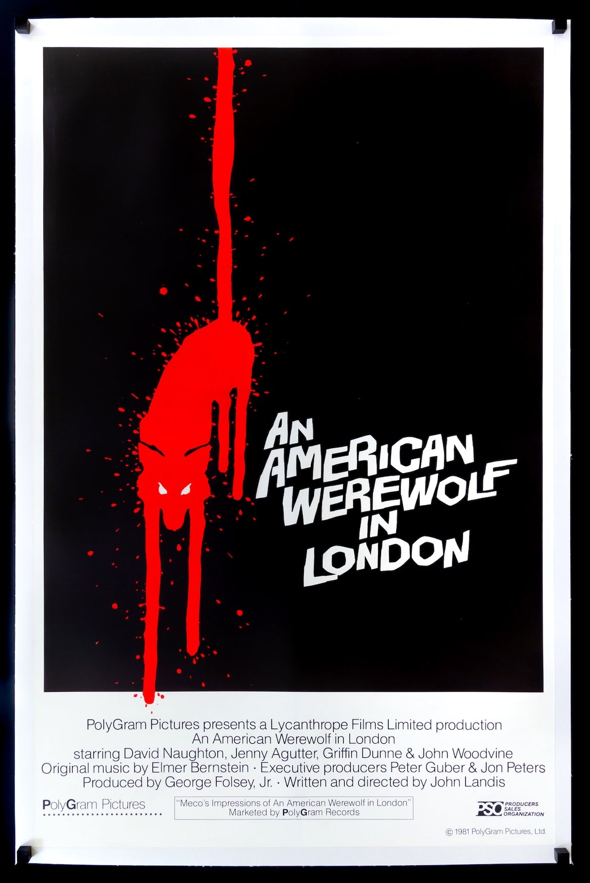 An American Werewolf in London (1981) original movie poster for sale at Originalfilmart