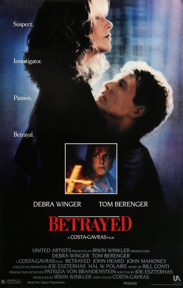 Betrayed (1988) original movie poster for sale at Originalfilmart