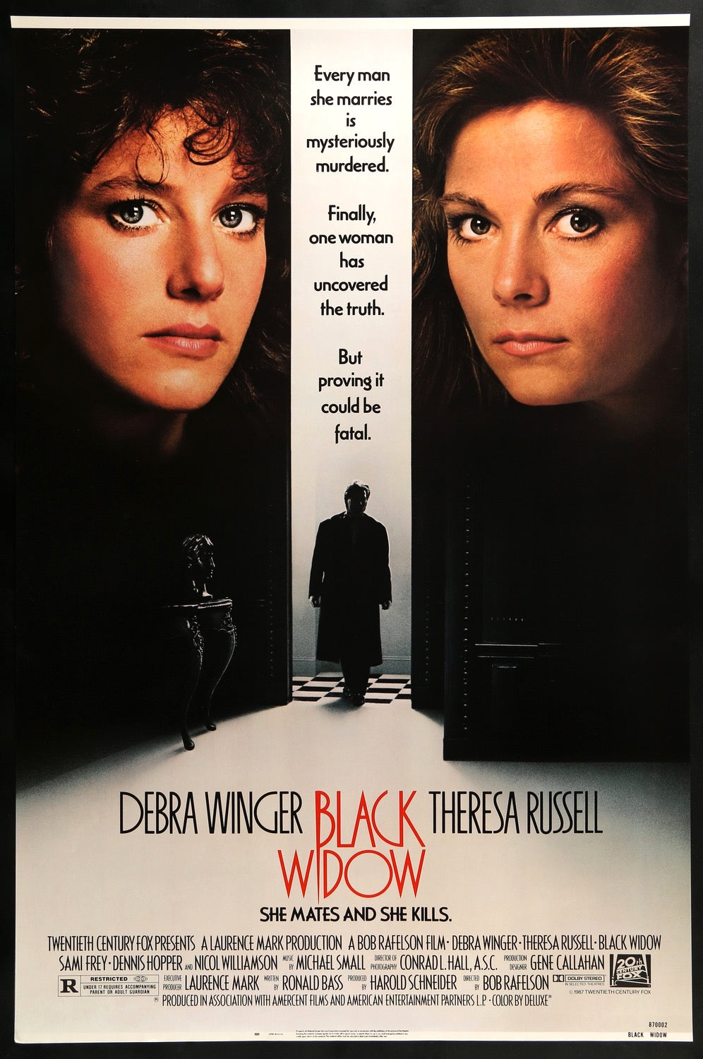Black Widow (1987) original movie poster for sale at Originalfilmart