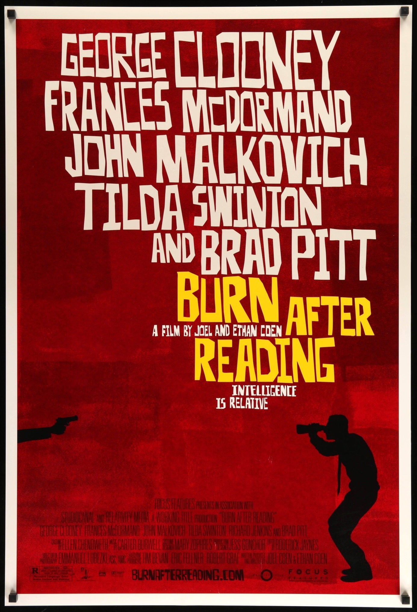 Burn After Reading (2008) original movie poster for sale at Originalfilmart