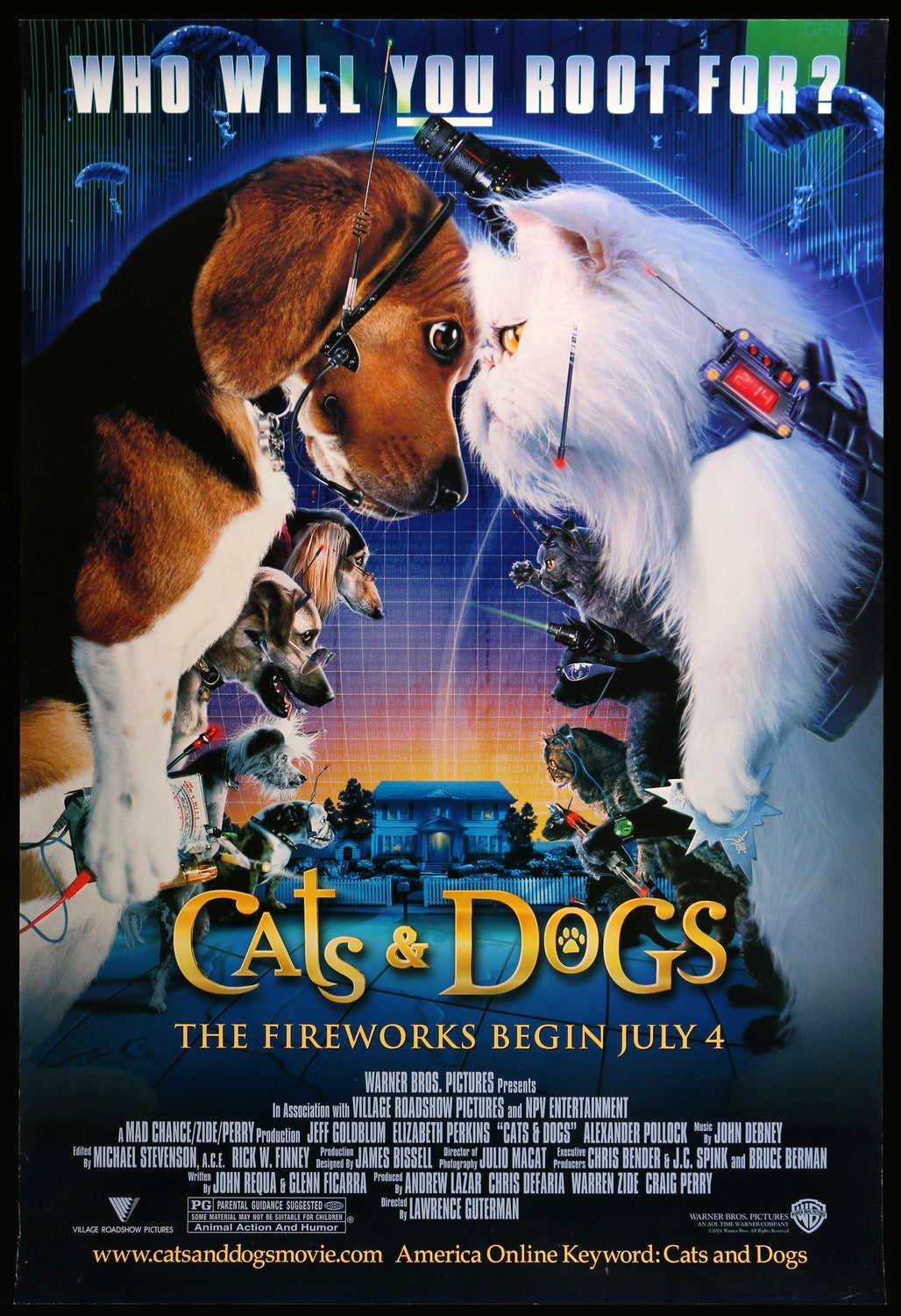 Cats and Dogs (2001) original movie poster for sale at Originalfilmart
