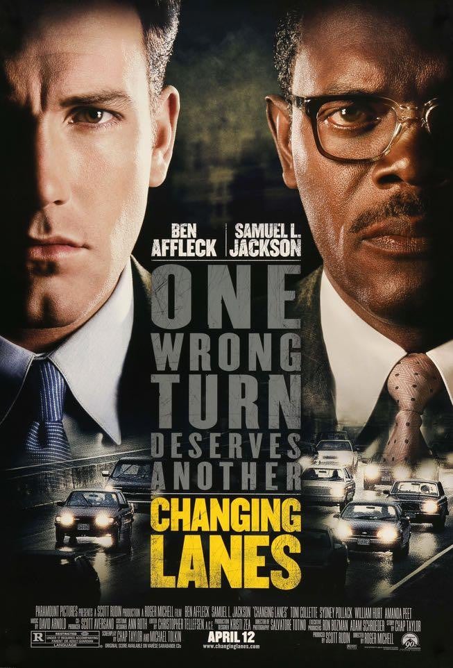 Changing Lanes (2002) original movie poster for sale at Originalfilmart