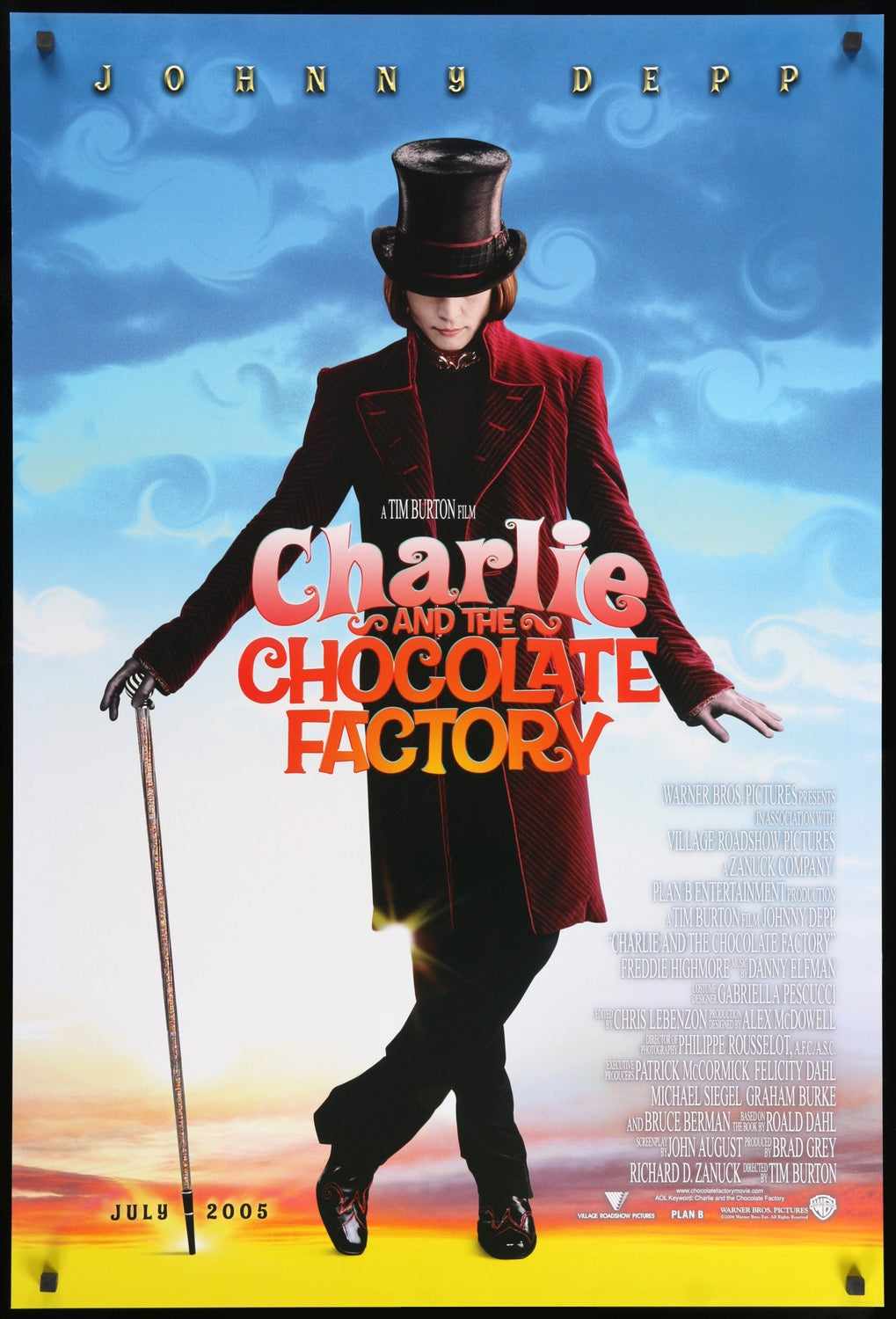 Charlie and the Chocolate Factory (2005) original movie poster for sale at Originalfilmart