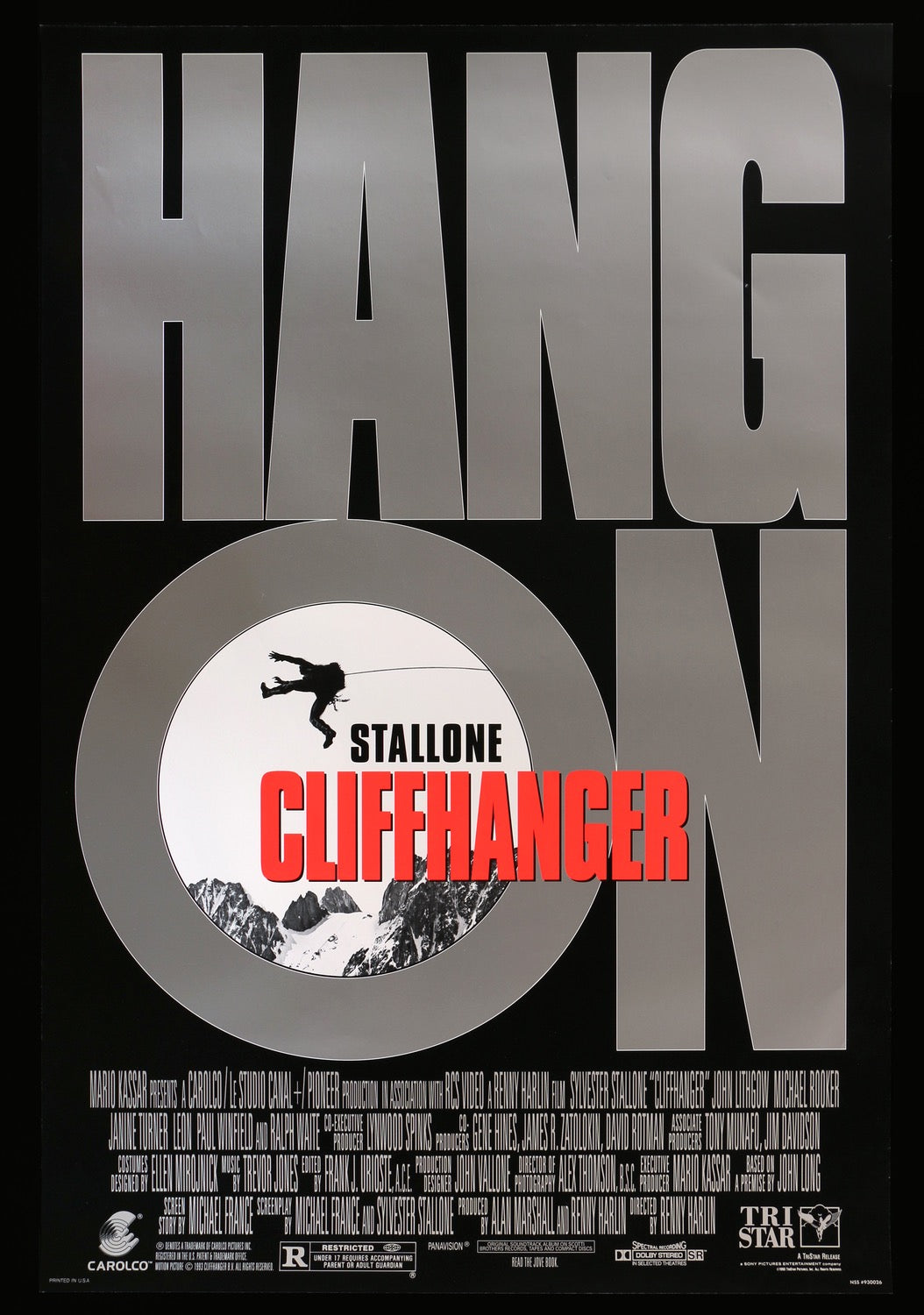 Cliffhanger (1993) original movie poster for sale at Originalfilmart