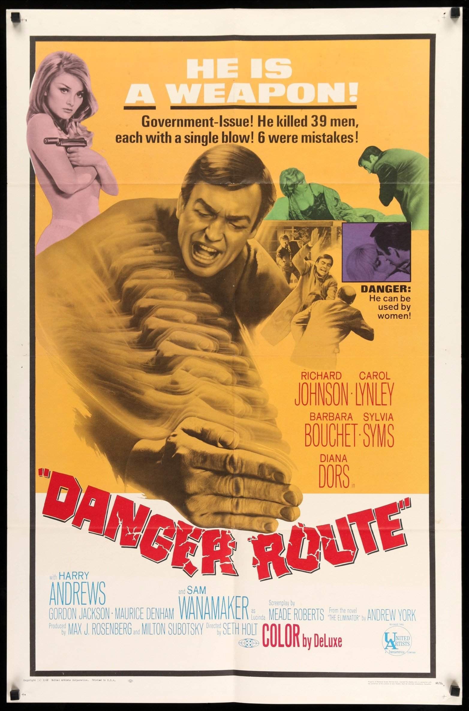 Danger Route (1967) original movie poster for sale at Originalfilmart