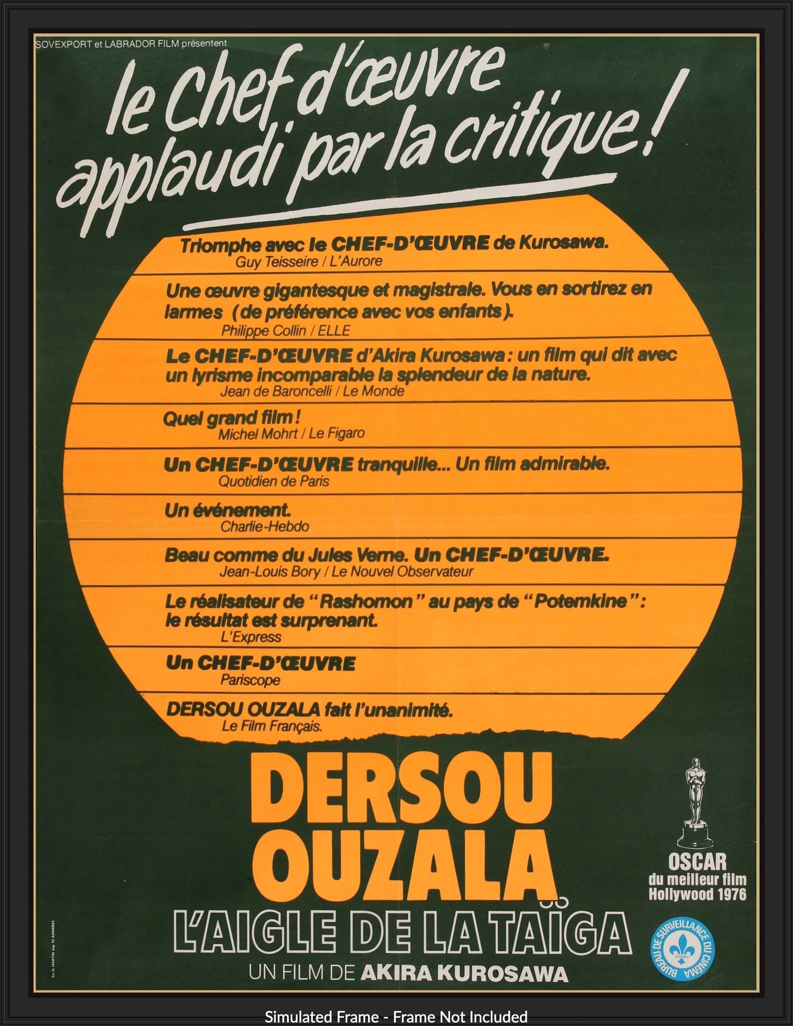 Dersu Uzala (1975) original movie poster for sale at Originalfilmart