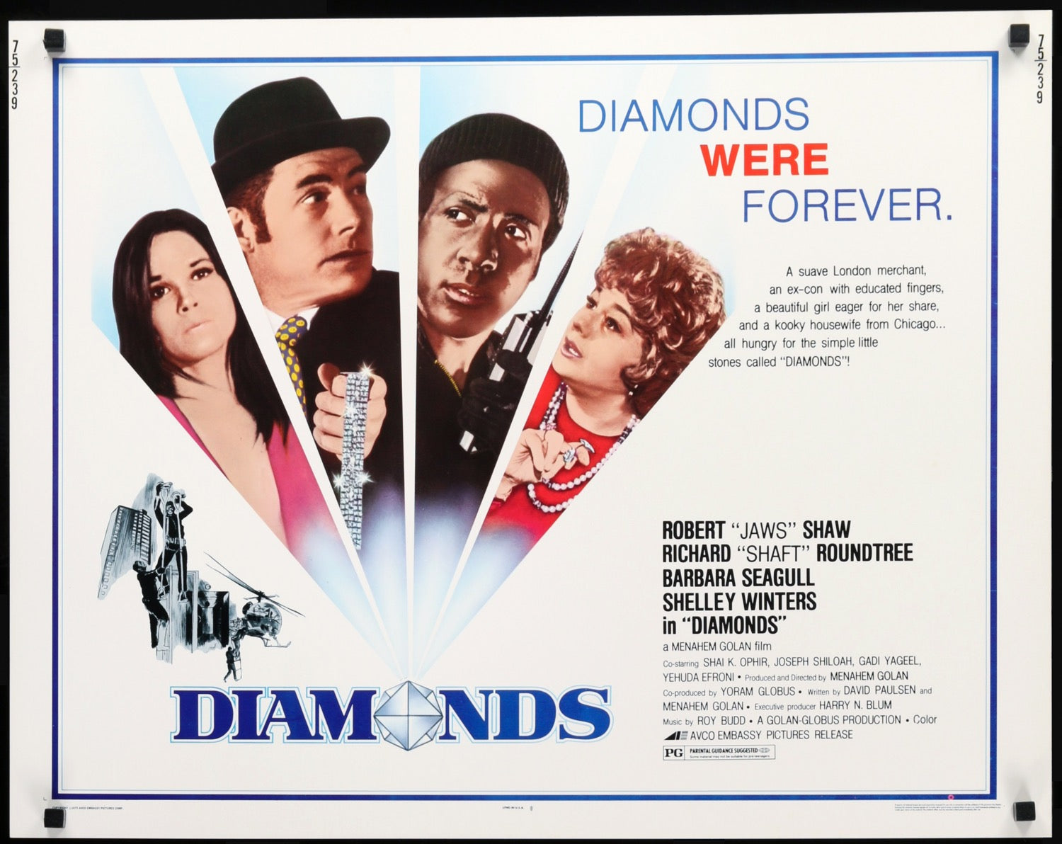 Diamonds (1975) original movie poster for sale at Originalfilmart