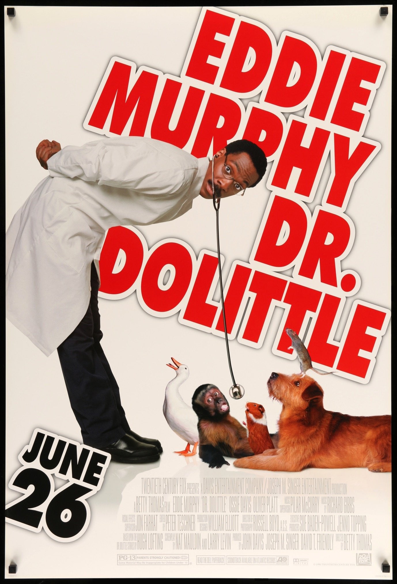 Doctor Dolittle (1998) original movie poster for sale at Originalfilmart
