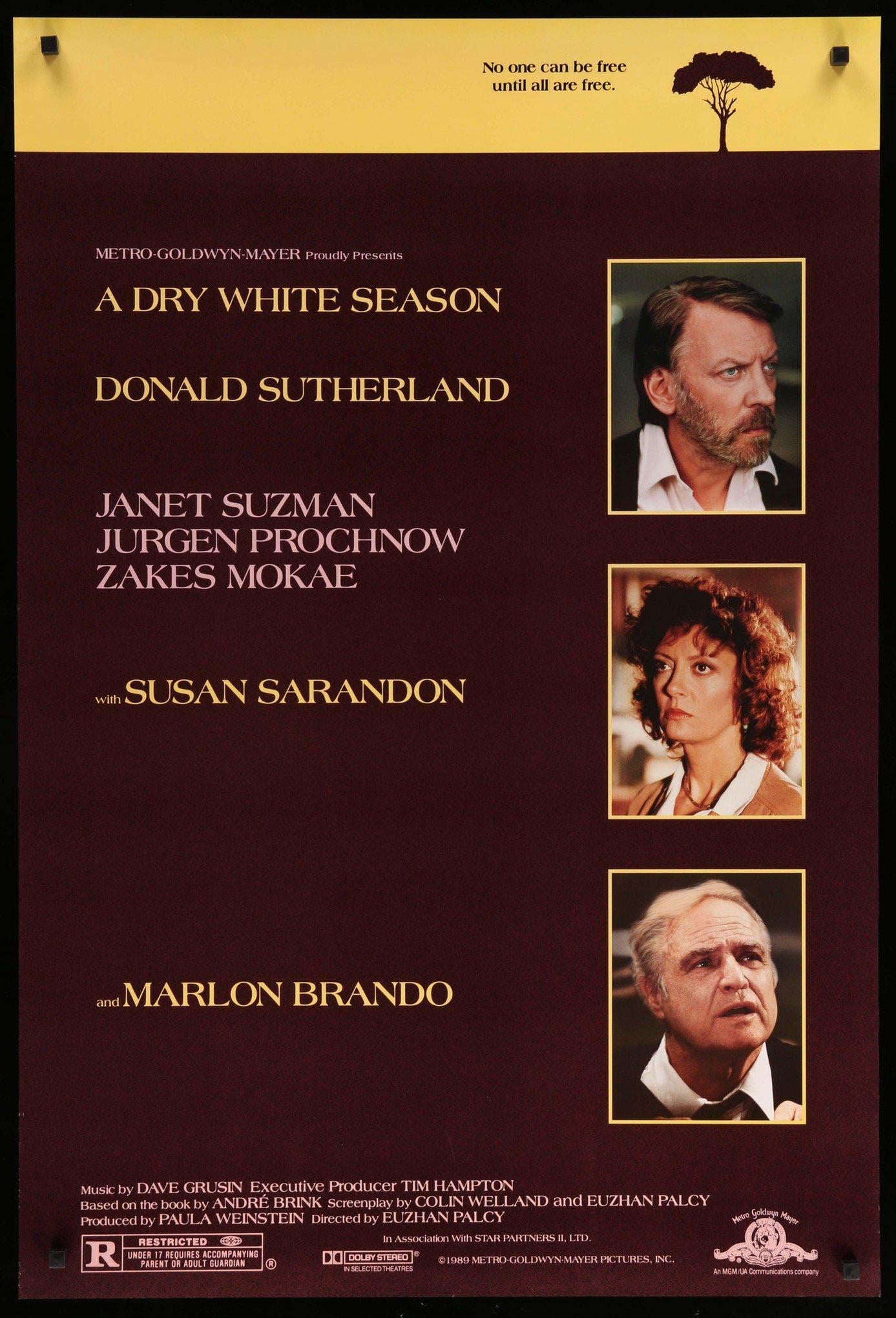 Dry White Season (1989) original movie poster for sale at Originalfilmart