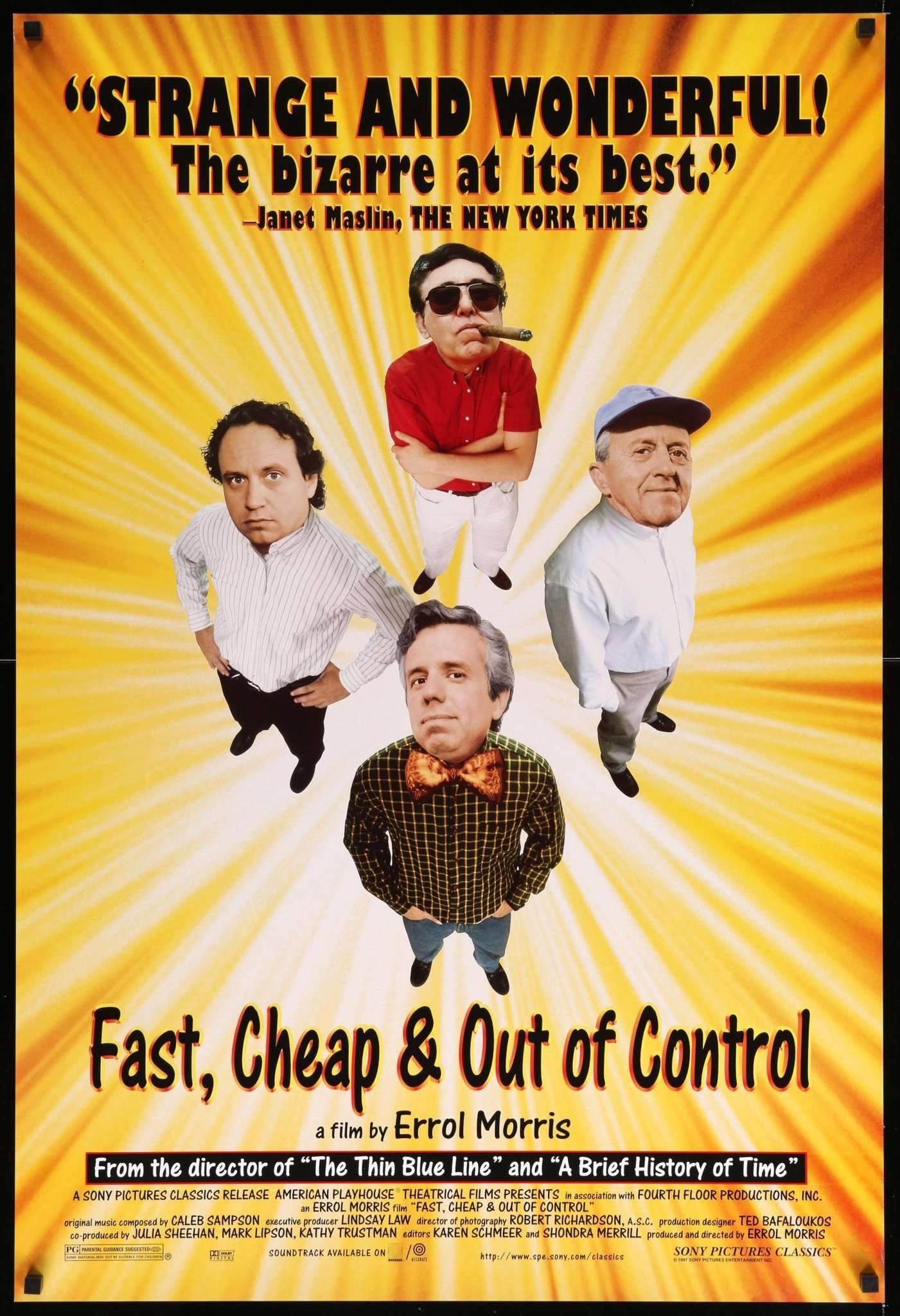 Fast, Cheap and Out of Control (1997) original movie poster for sale at Originalfilmart