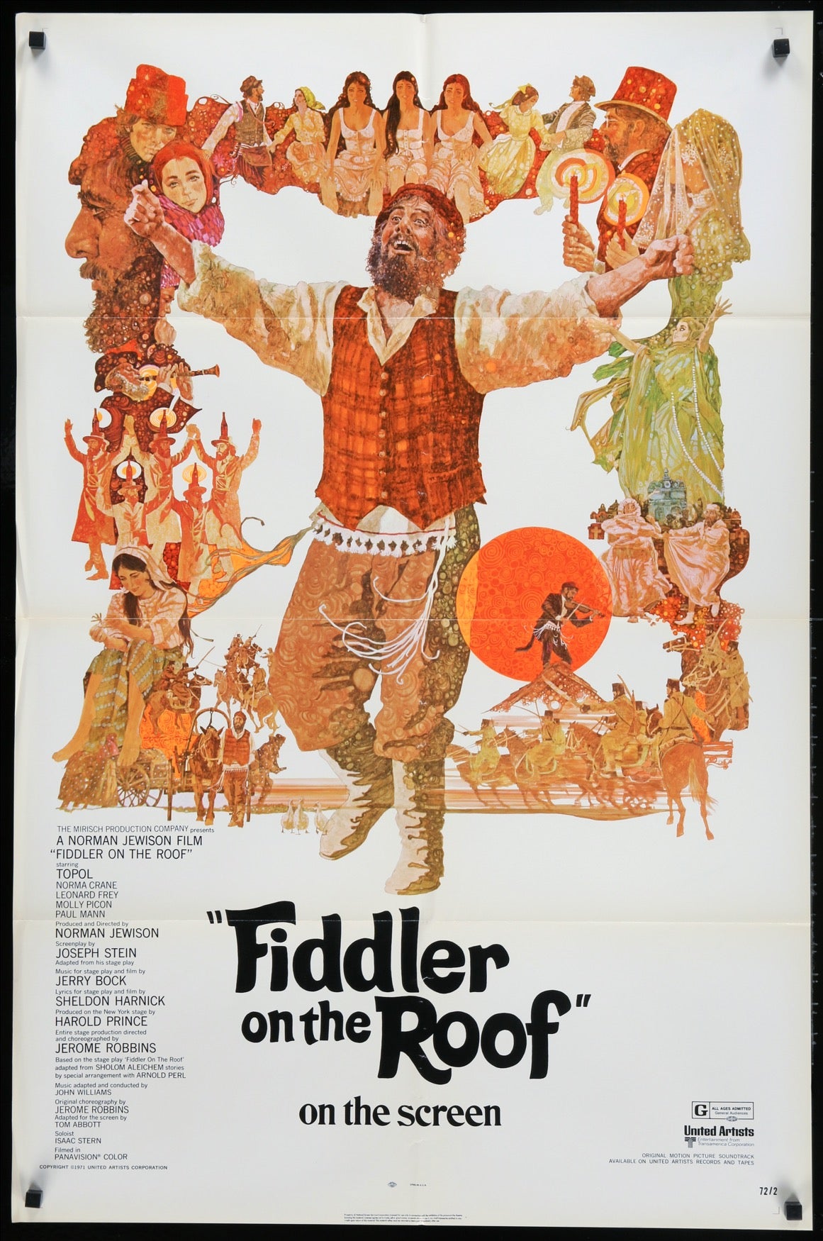 Fiddler on the Roof (1971) original movie poster for sale at Originalfilmart