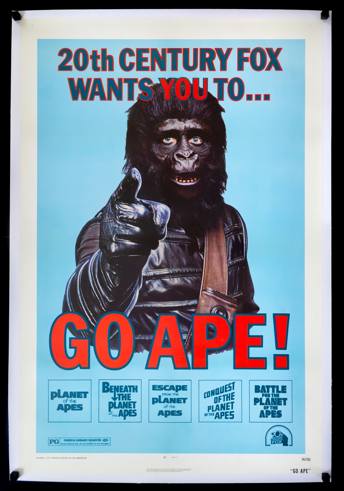 Go Ape! (1974) original movie poster for sale at Originalfilmart