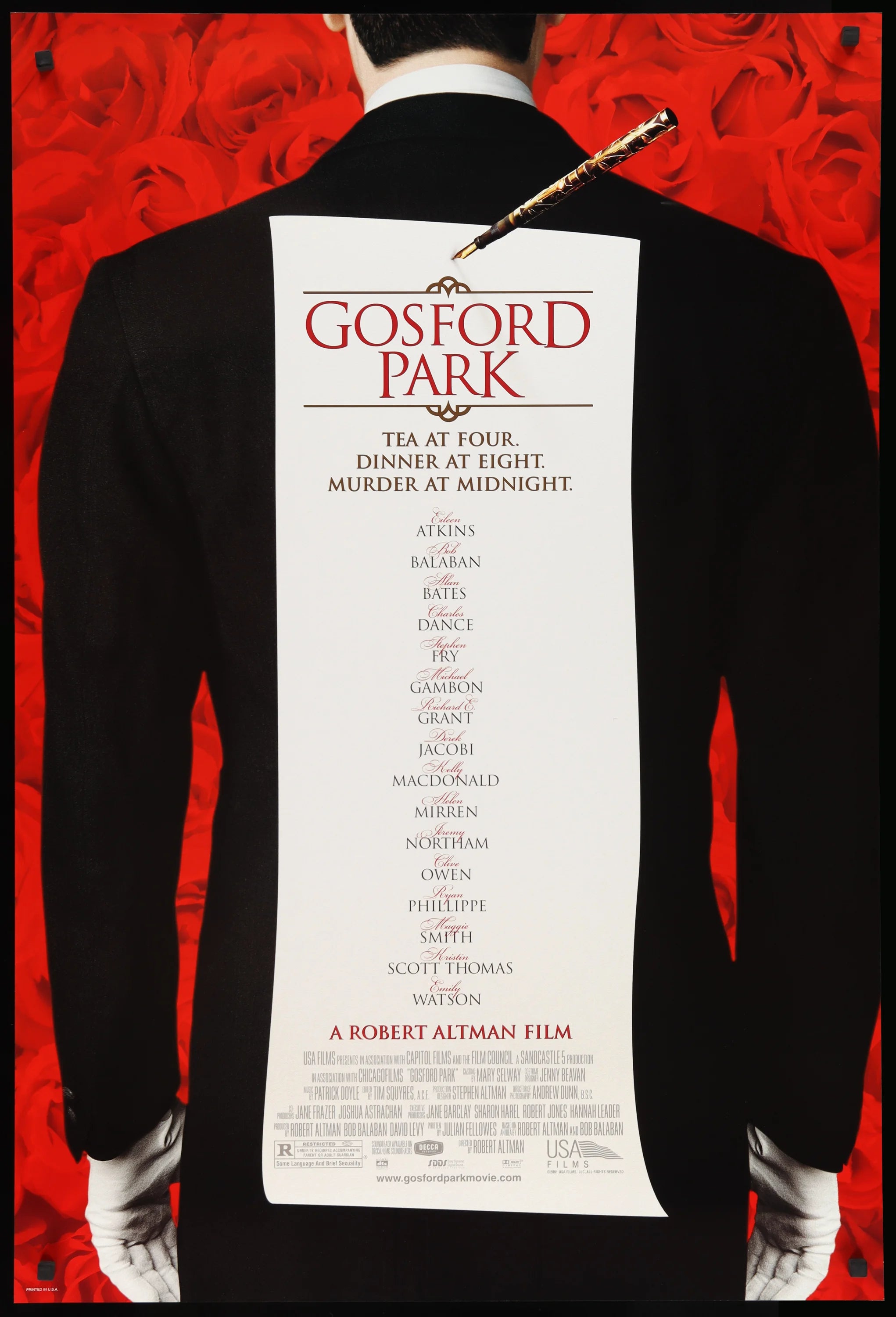 Gosford Park (2001) original movie poster for sale at Originalfilmart