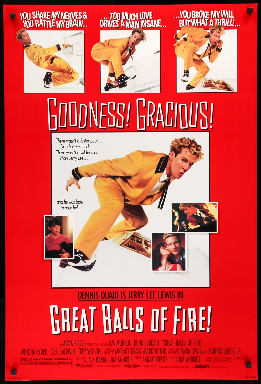 Great Balls of Fire (1989) original movie poster for sale at Originalfilmart