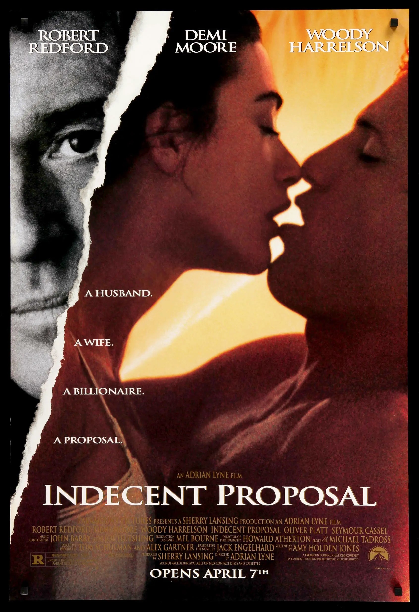 Indecent Proposal (1993) original movie poster for sale at Originalfilmart