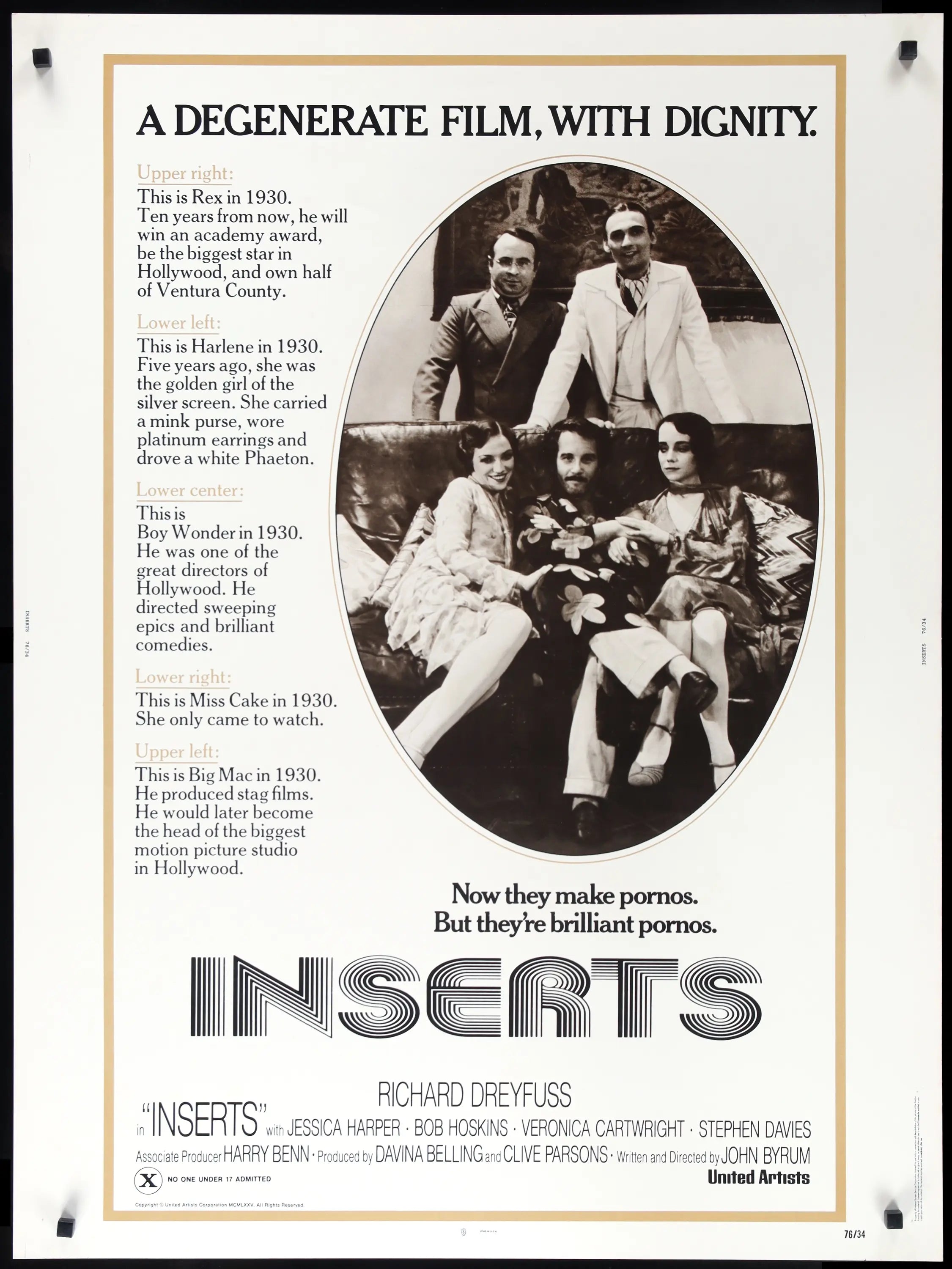 Inserts (1975) original movie poster for sale at Originalfilmart