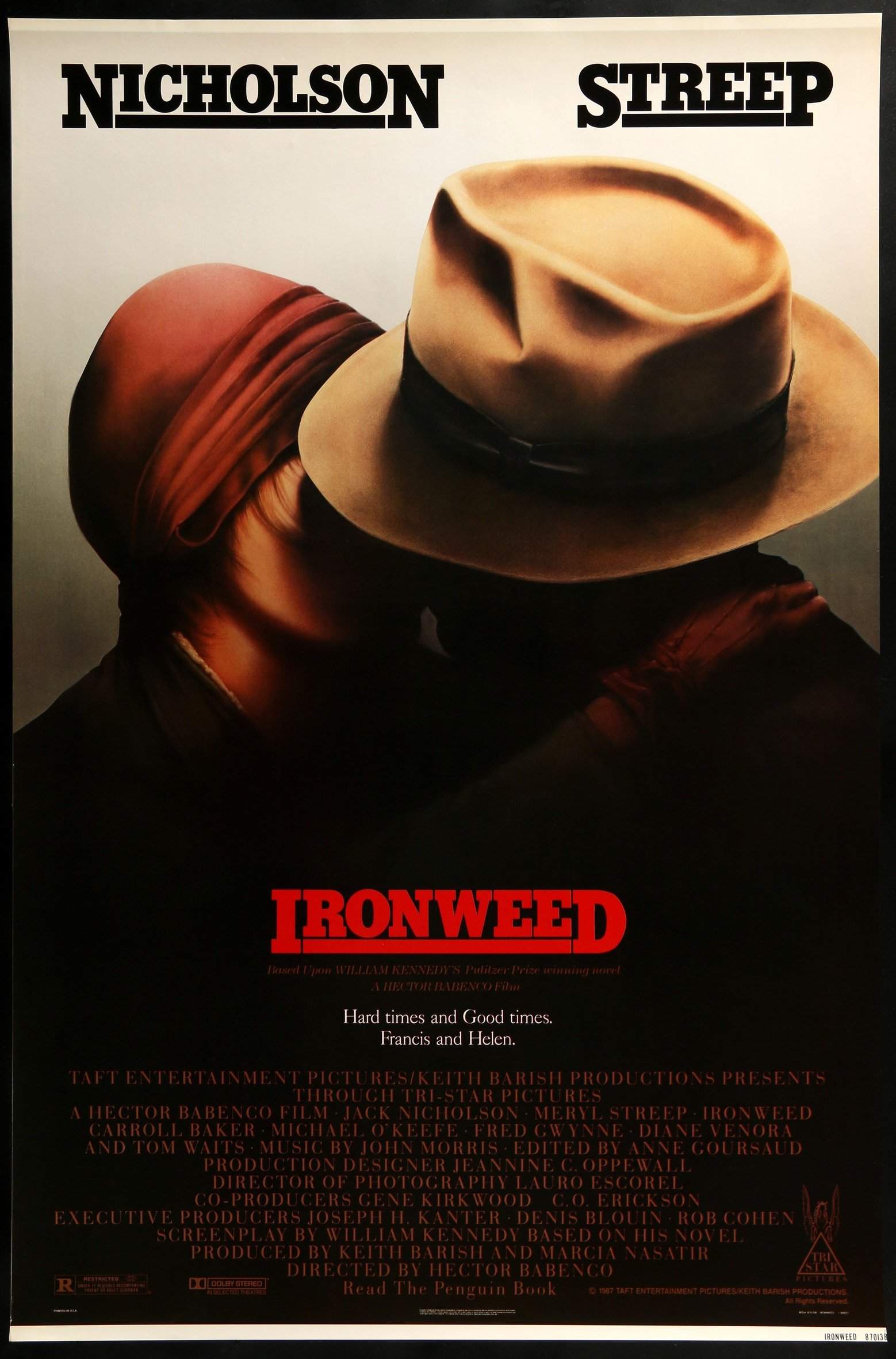 Ironweed (1987) original movie poster for sale at Originalfilmart