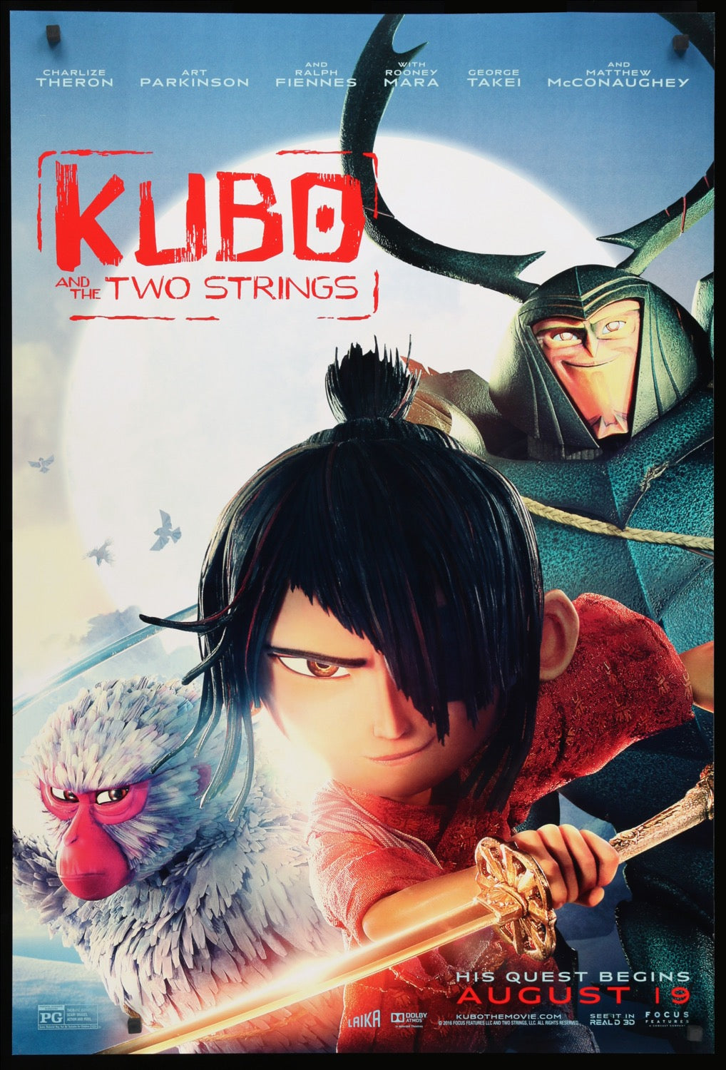 Kubo and the Two Strings (2016) original movie poster for sale at Originalfilmart