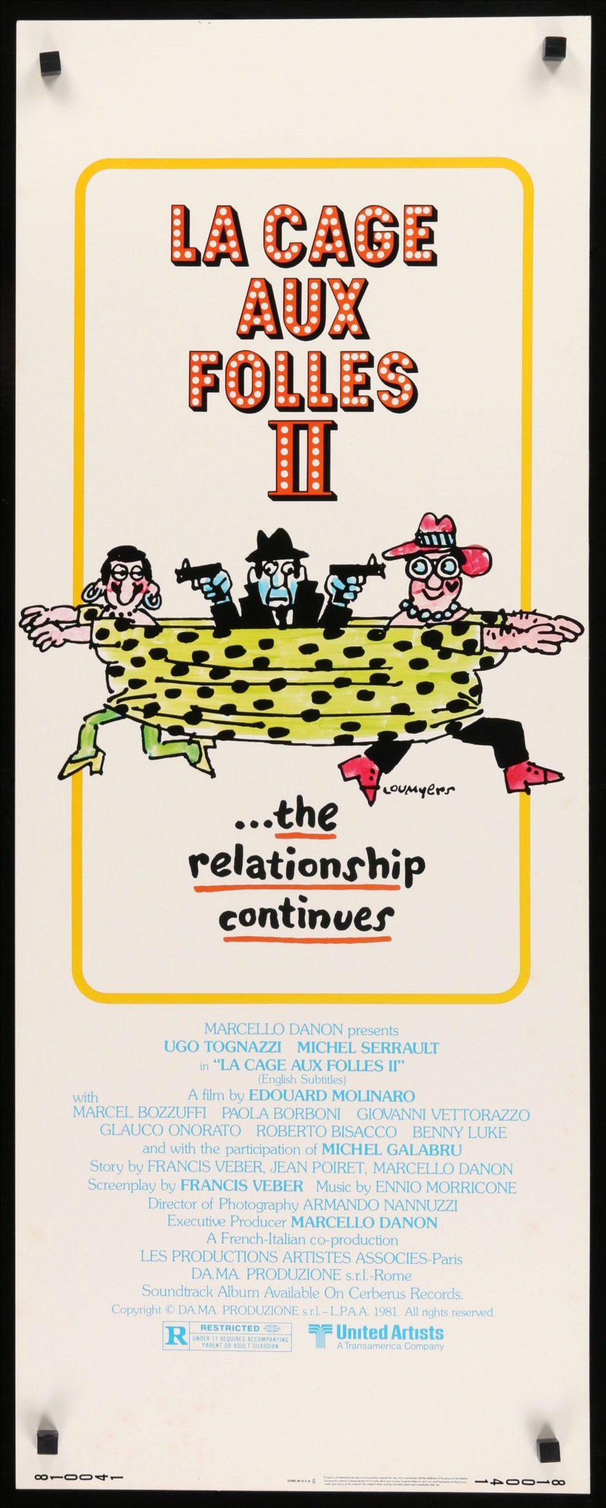 La Cage Aux Folles 2 (1980) original movie poster for sale at Originalfilmart