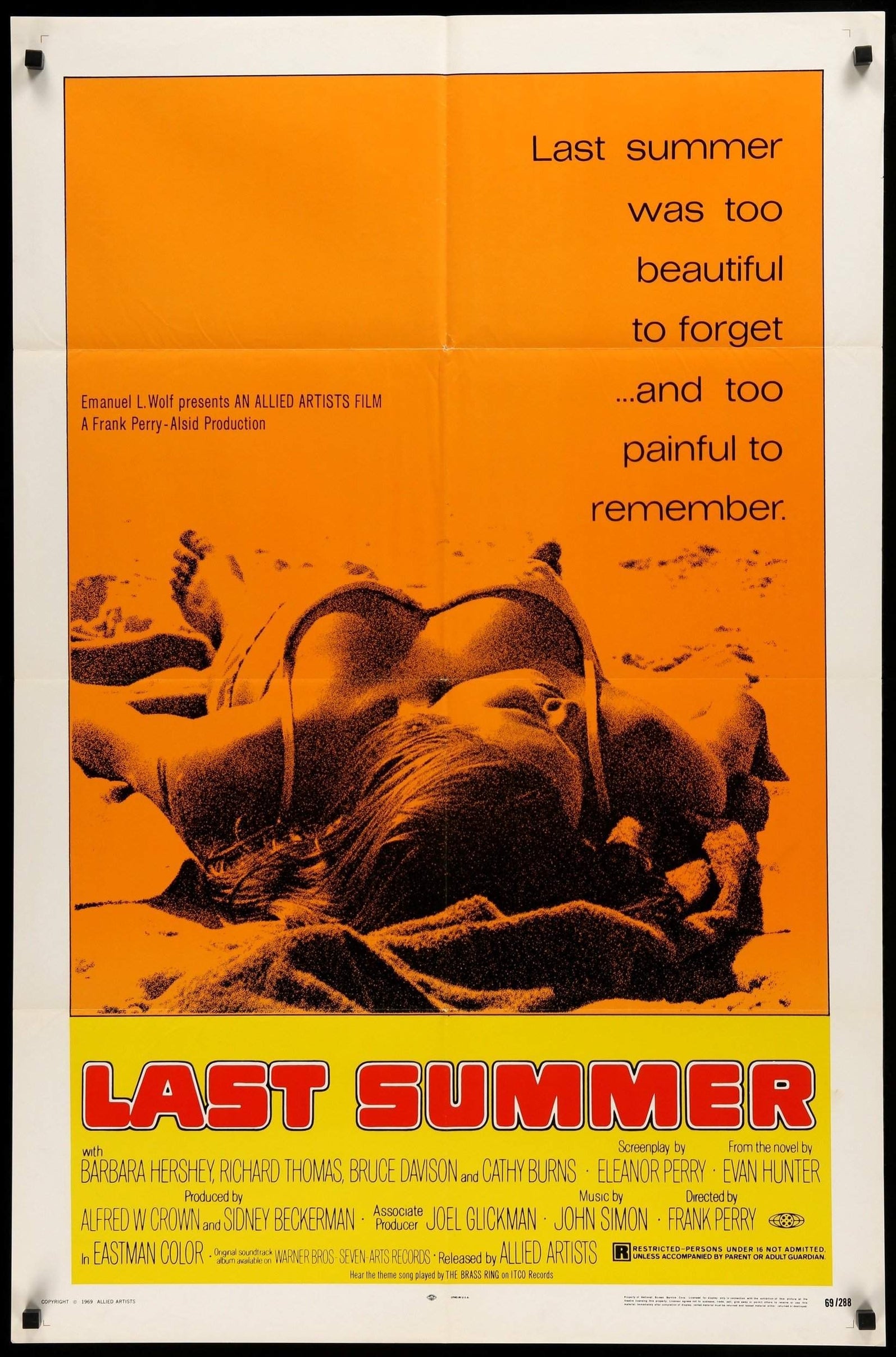 Last Summer (1969) original movie poster for sale at Originalfilmart