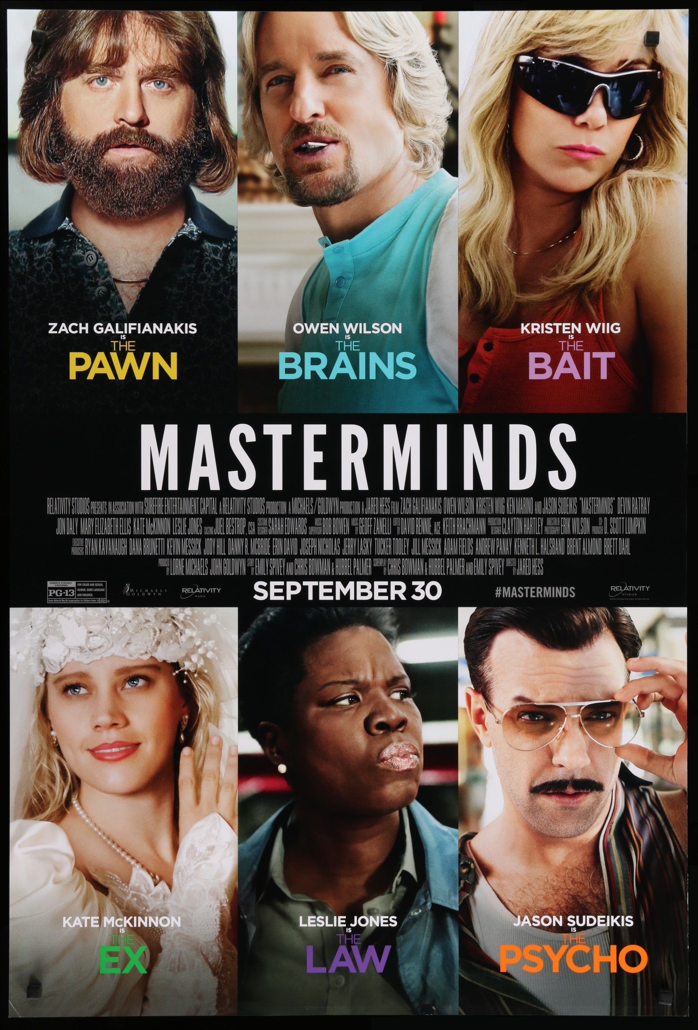 Masterminds (2016) original movie poster for sale at Originalfilmart