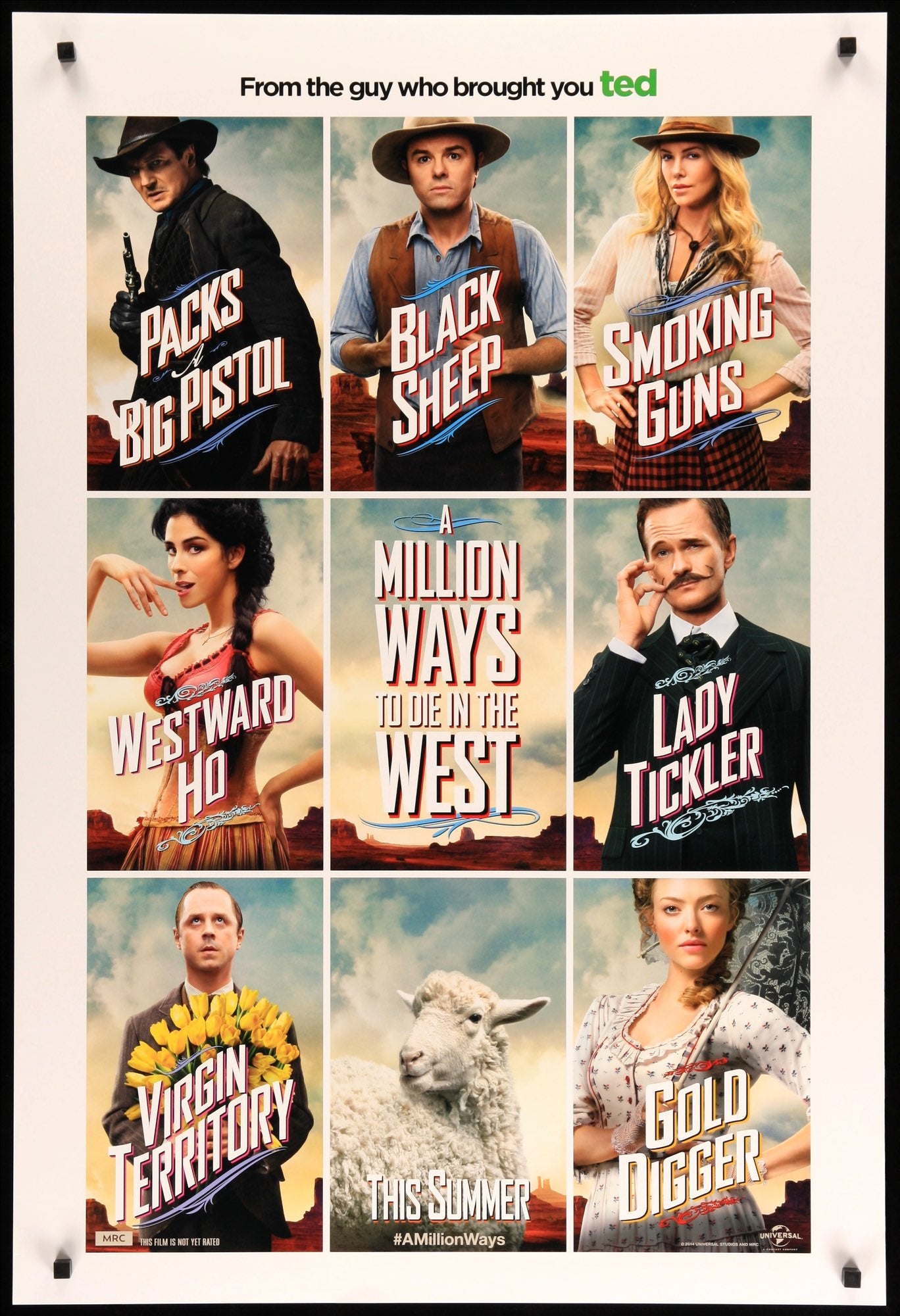 Million Ways to Die in the West (2014) original movie poster for sale at Originalfilmart