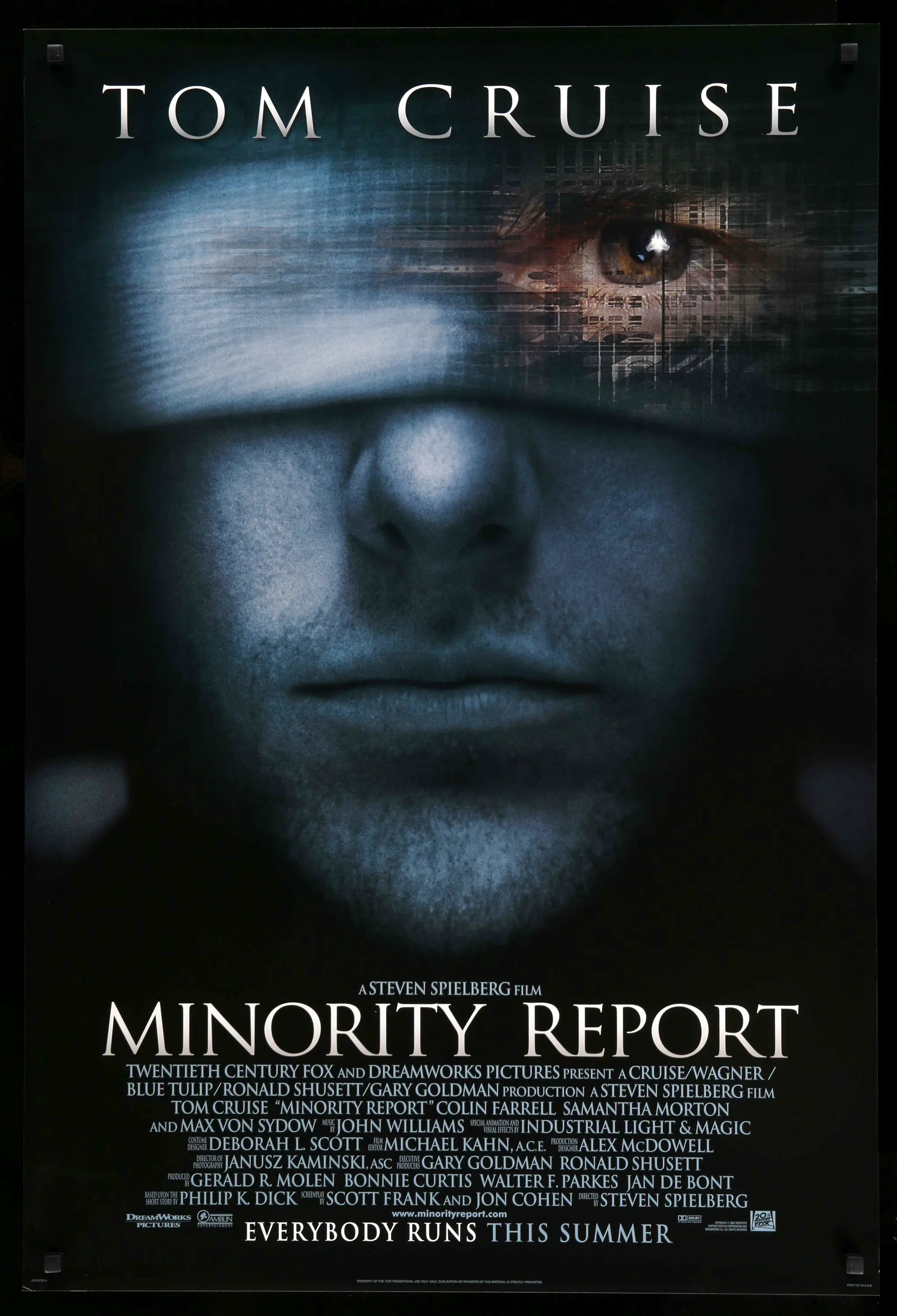 Minority Report (2002) original movie poster for sale at Originalfilmart