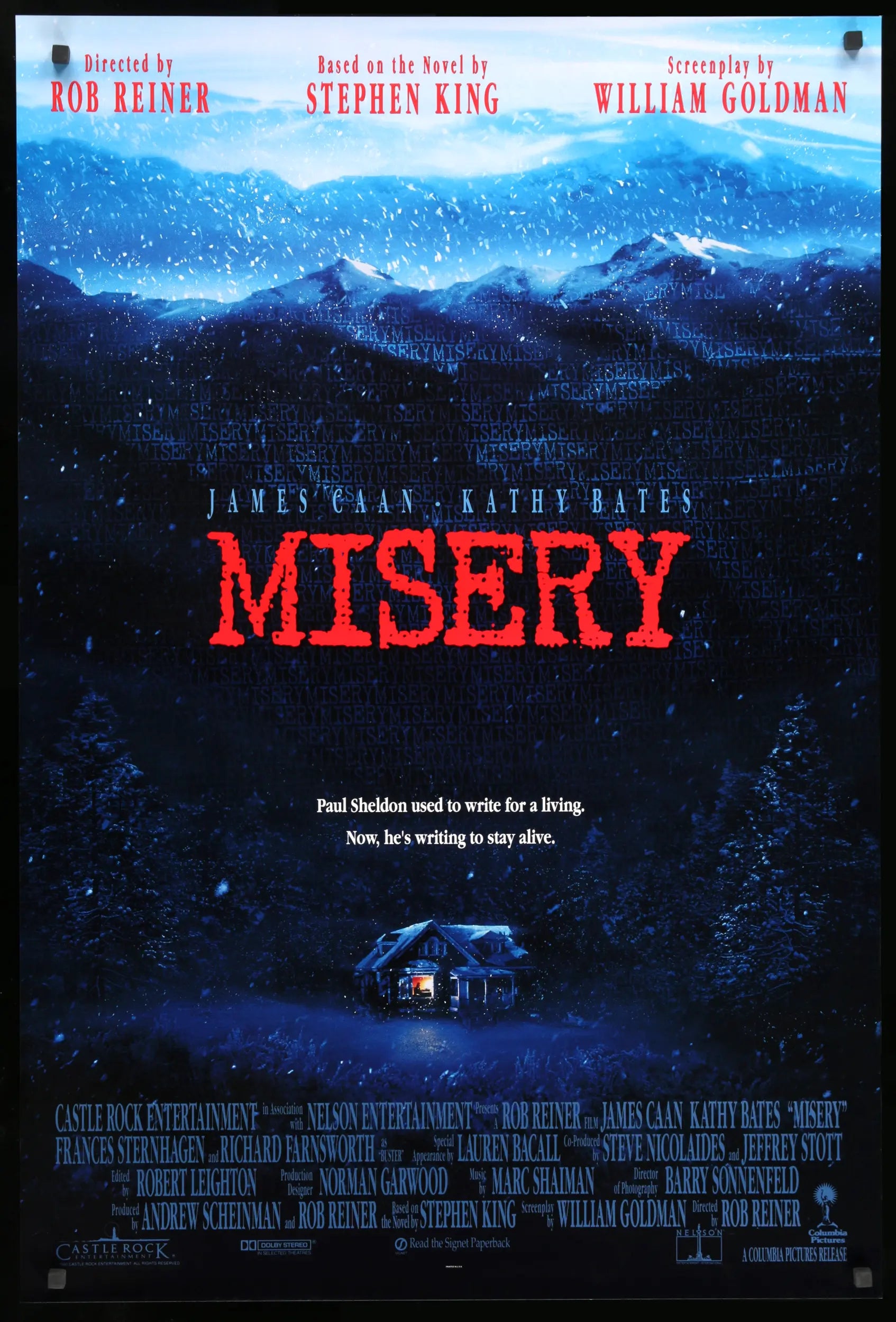 Misery (1990) original movie poster for sale at Originalfilmart