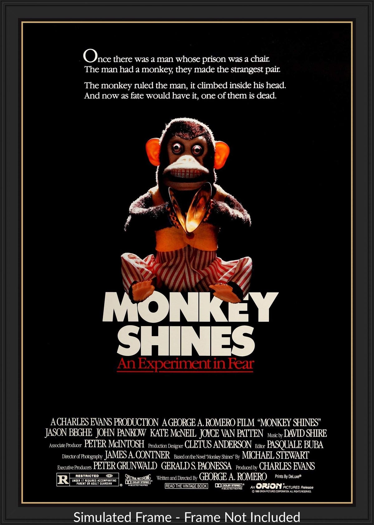 Monkey Shines (1988) original movie poster for sale at Originalfilmart