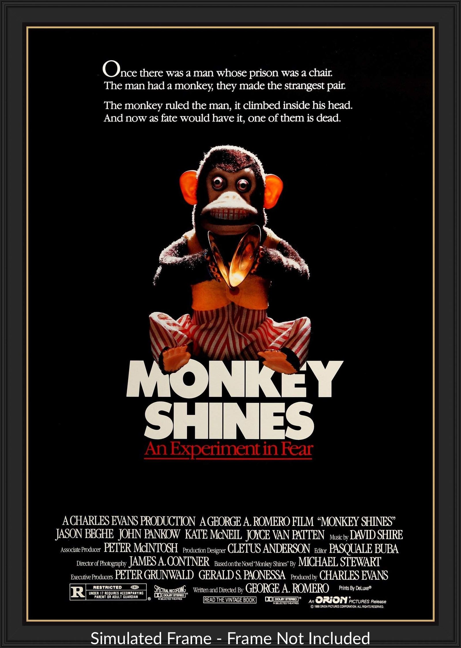 Monkey Shines (1988) original movie poster for sale at Originalfilmart