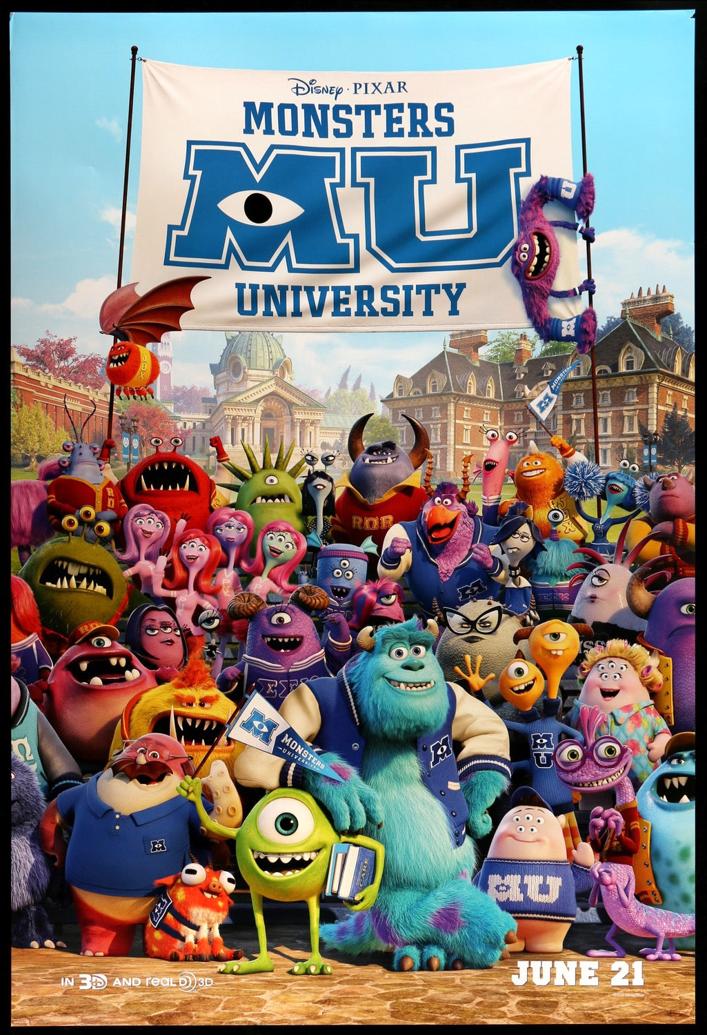Monsters University (2013) original movie poster for sale at Originalfilmart
