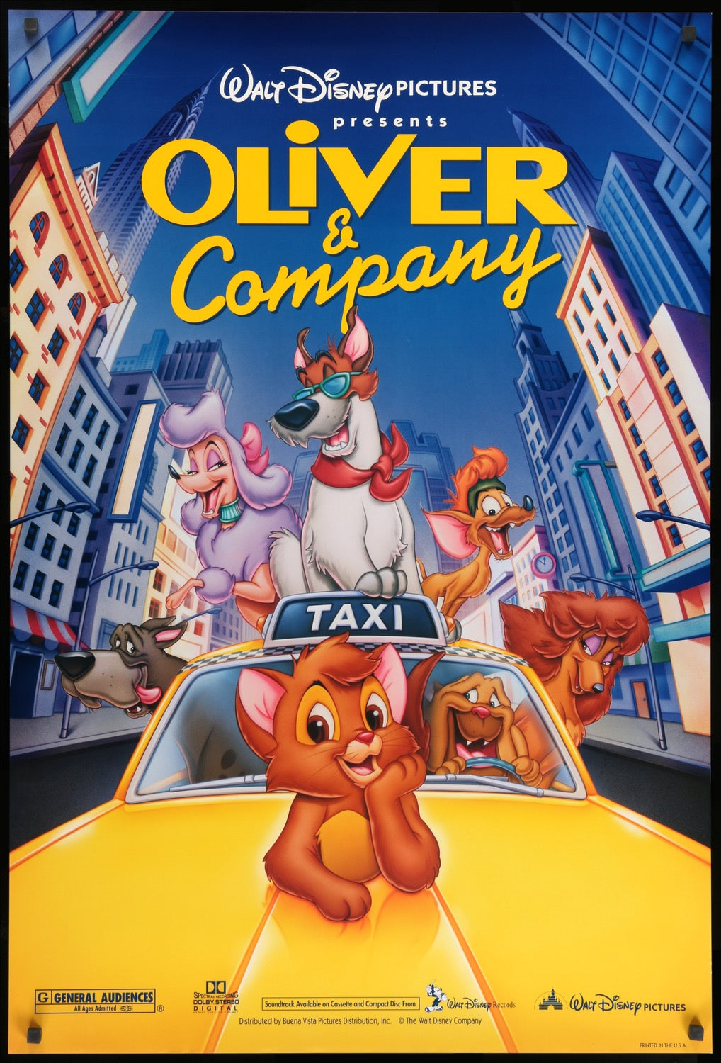 Oliver and Company (1988) original movie poster for sale at Originalfilmart