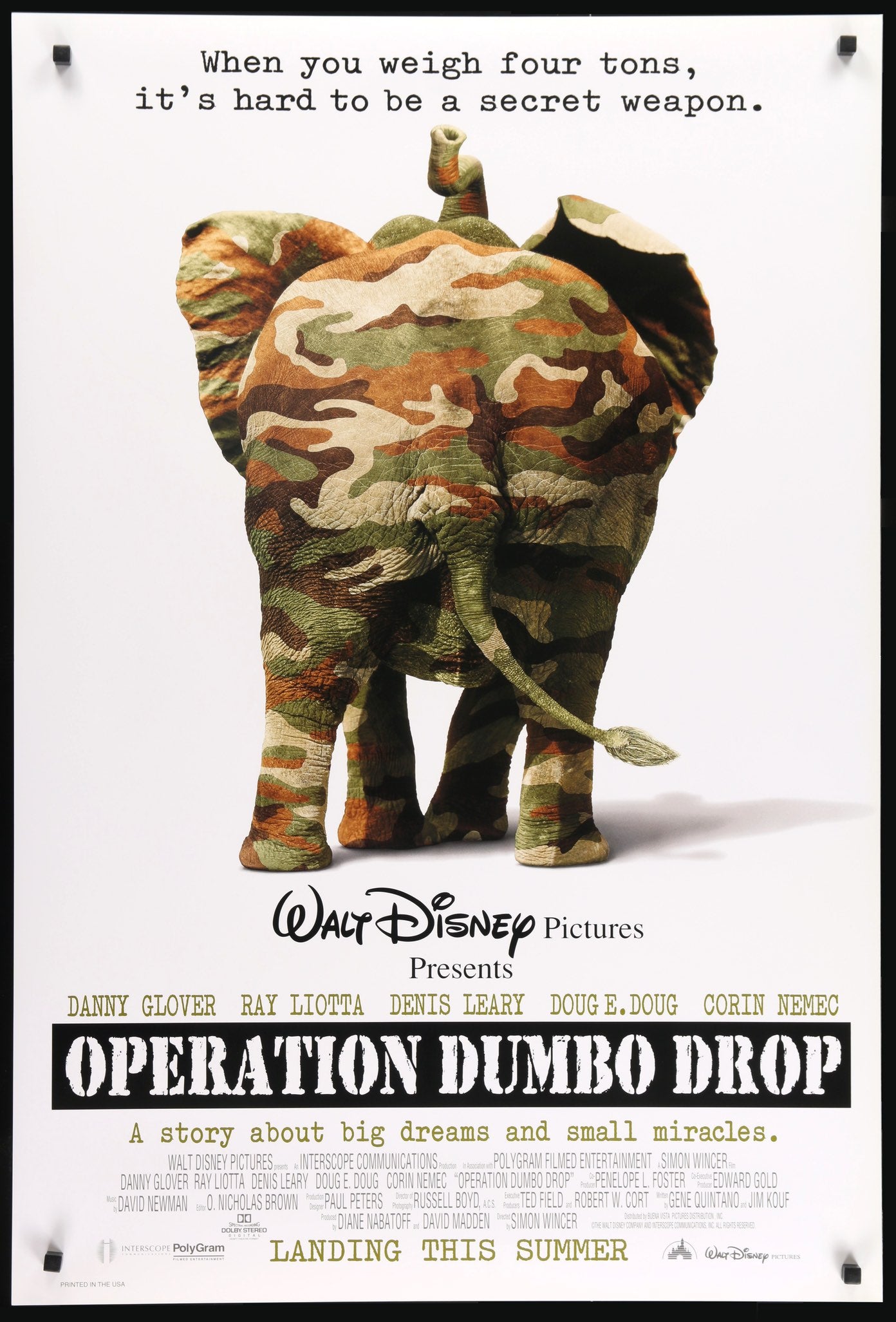 Operation Dumbo Drop (1995) original movie poster for sale at Originalfilmart